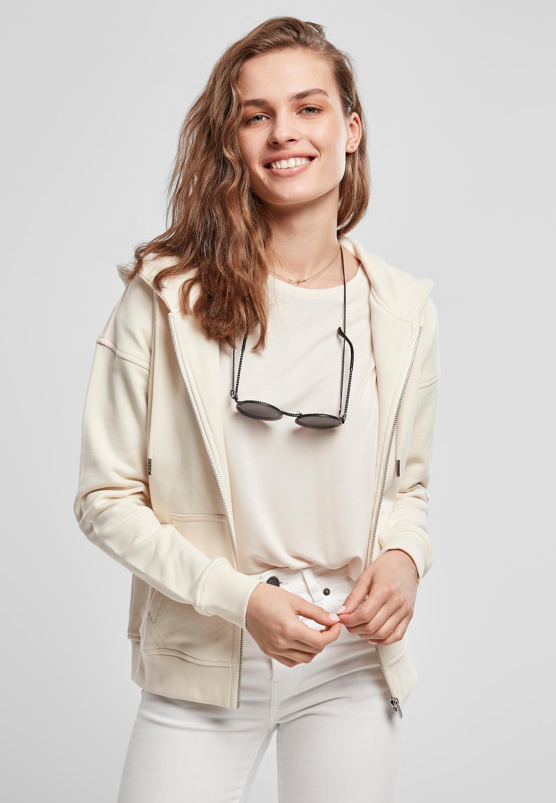 URBAN CLASSICS Sweatjacke »Urban Classics Damen Ladies Organic Terry Zip Hoody«