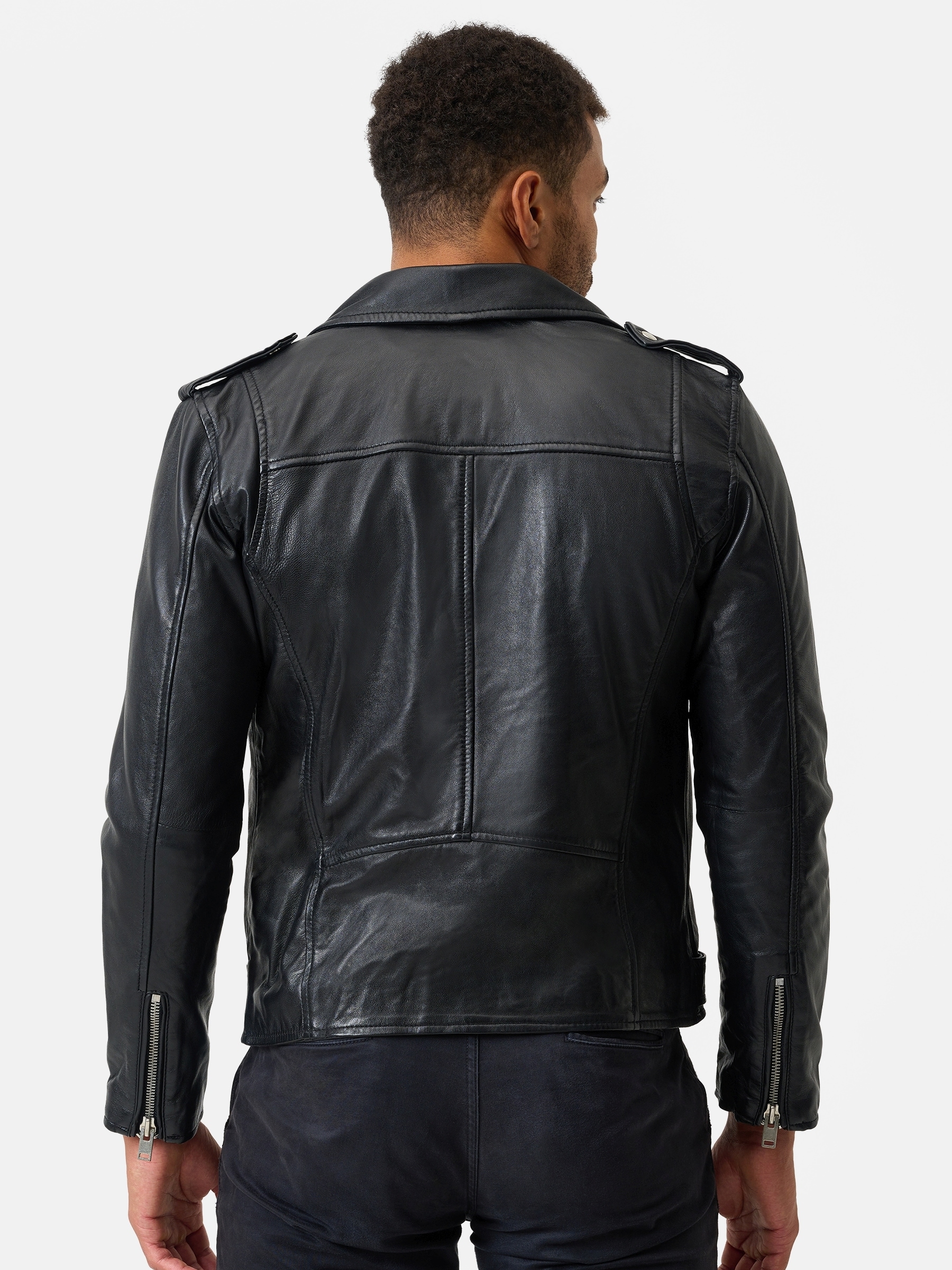 RICANO Bikerjacke »Lederjacke Marco« ohne Kapuze Handgefertigt aus echtem Leder
