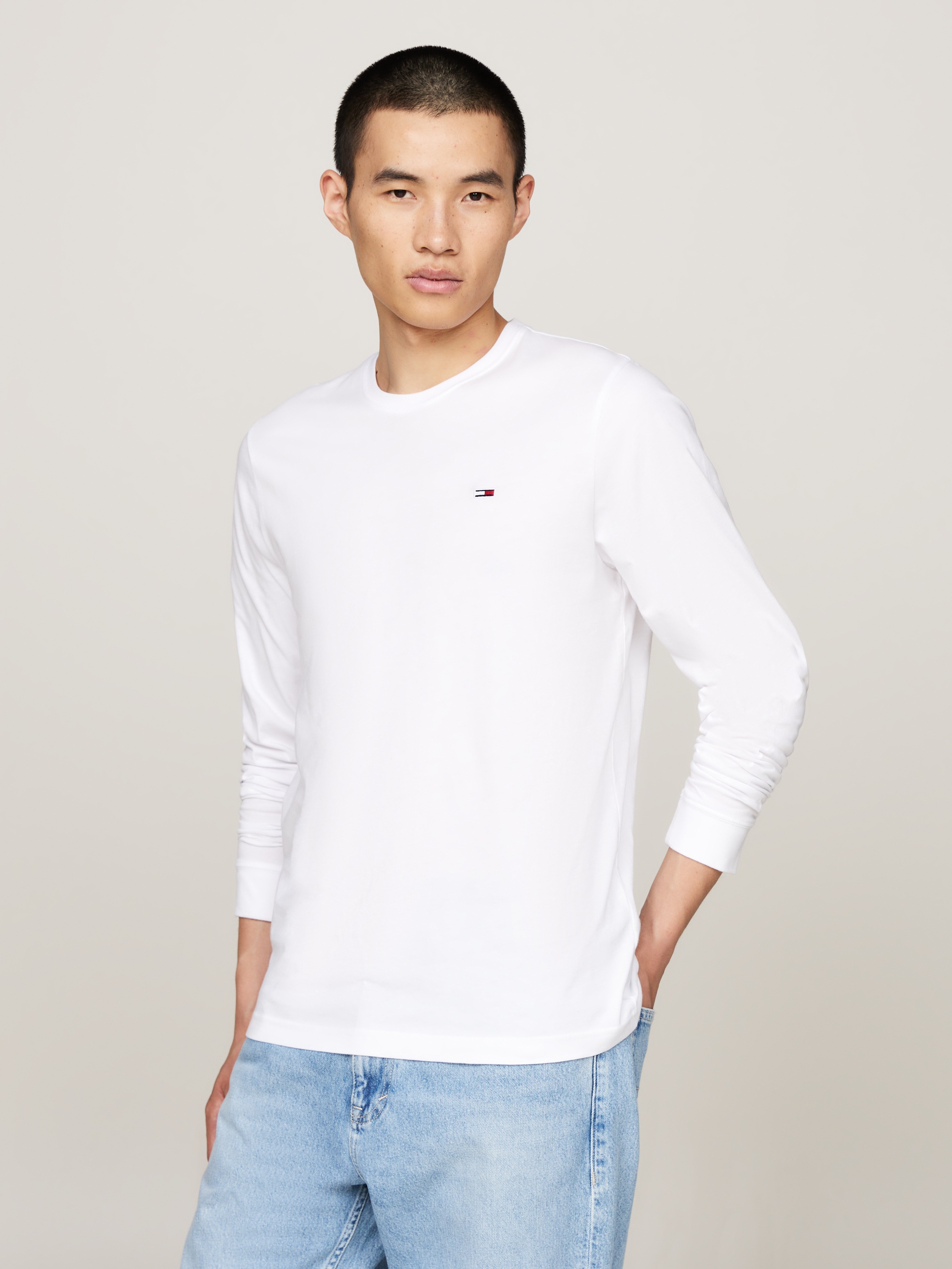 Tommy Jeans Langarmshirt "TJM REG 2 PACK LS TEE", mit bestickten Markenlogo günstig online kaufen