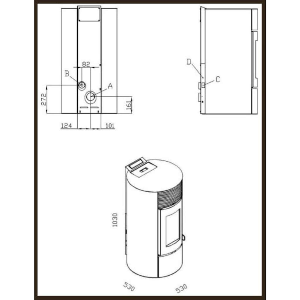 interstoves Pelletofen »Abelka 12«, (1 tlg.)