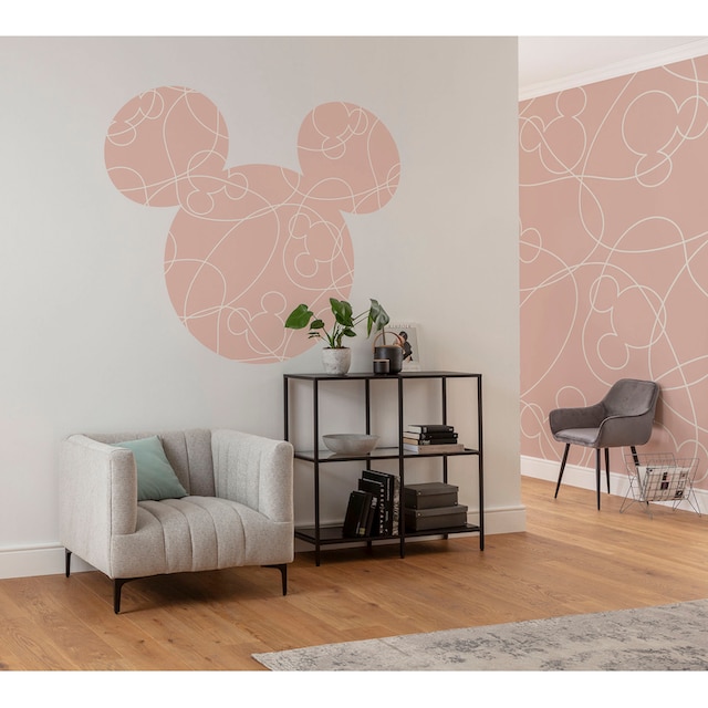 Komar Wandtattoo »Mickey Head Knotted«, (1 St.), 125x125 cm (Breite x Höhe),  rund und selbstklebend | BAUR