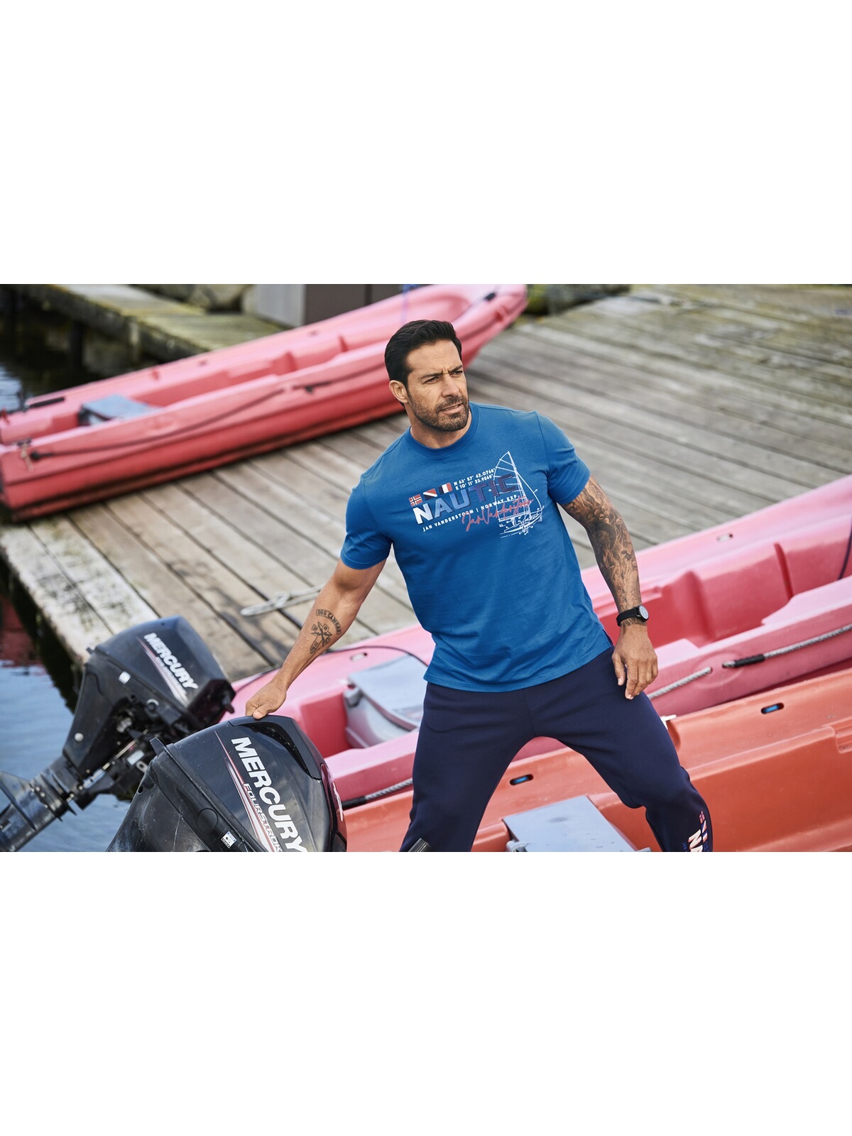 Jan Vanderstorm T-Shirt »T-Shirt SVENHELM«, (1 tlg.), mit nordischem Aufdruck