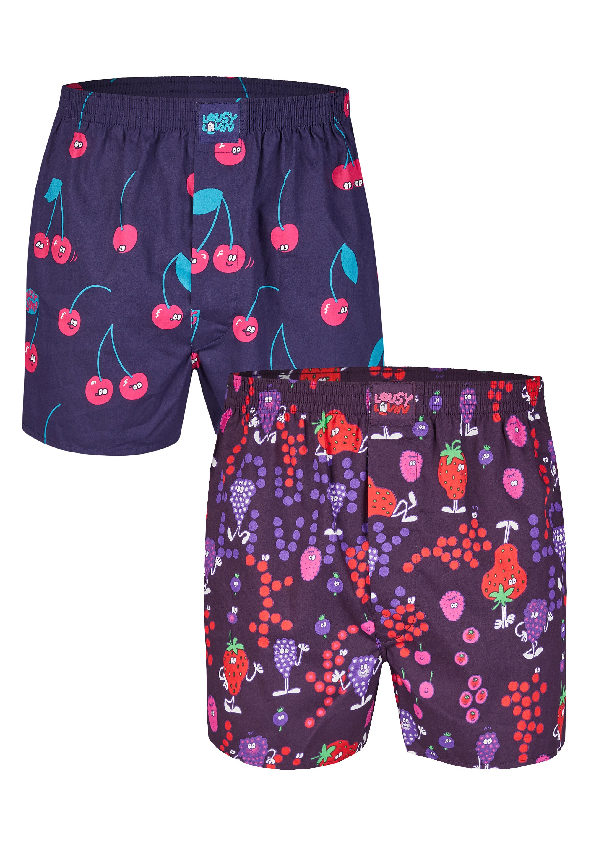 Lousy Livin Boxershorts »Cherry & Berry«, im 2er-Pack mit buntem Design