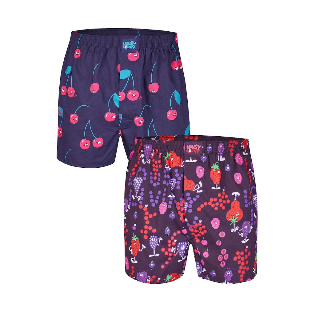 Lousy Livin Boxershorts »Cherry & Berry«, im 2er-Pack mit buntem Design