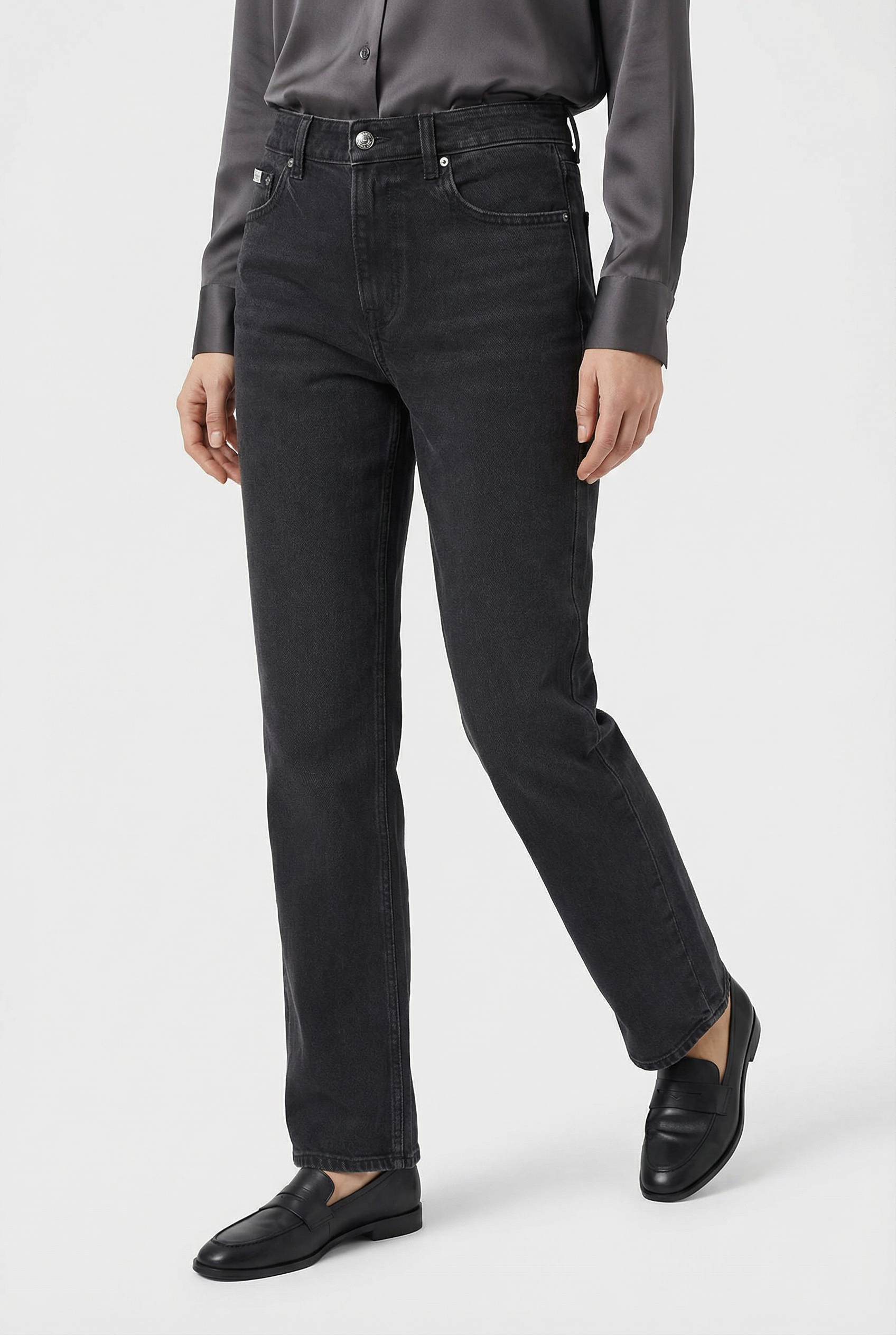 Calvin Klein Jeans "HGH RS STRGHT CK ESS" Mit Gürtelschlaufen