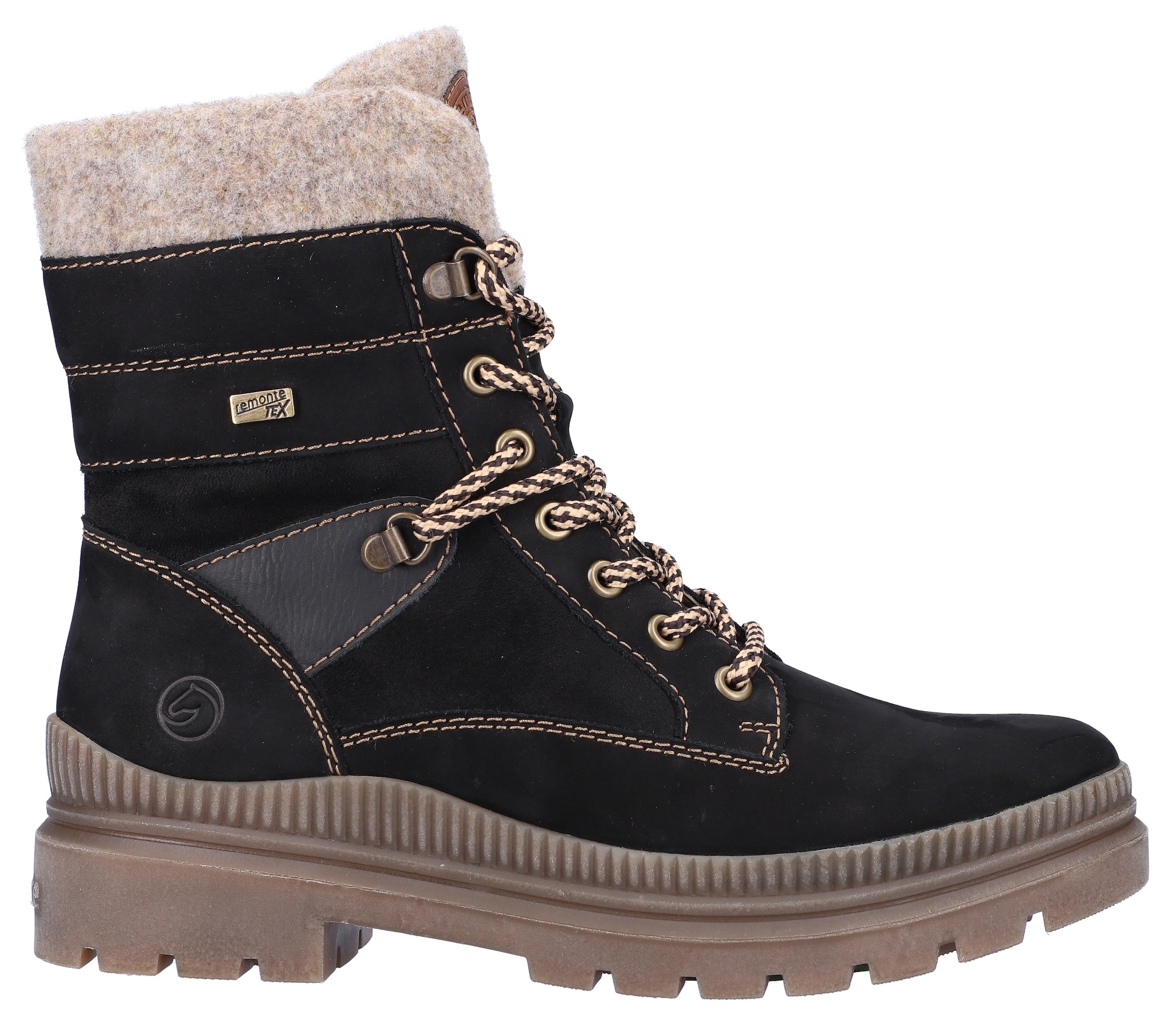 Remonte Winterboots, mit Textilbesatz am Kragen