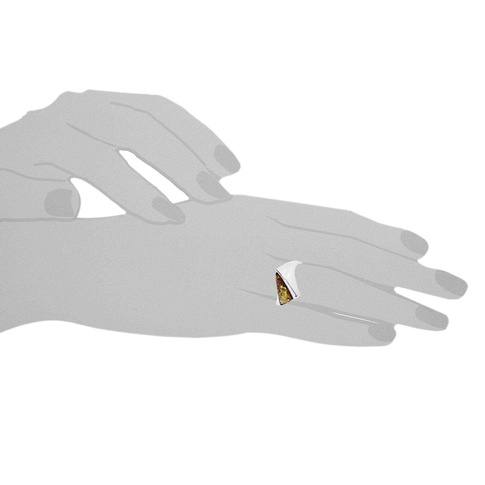 OSTSEE-SCHMUCK Fingerring »- Imke - Silber 925/000 - Bernstein«