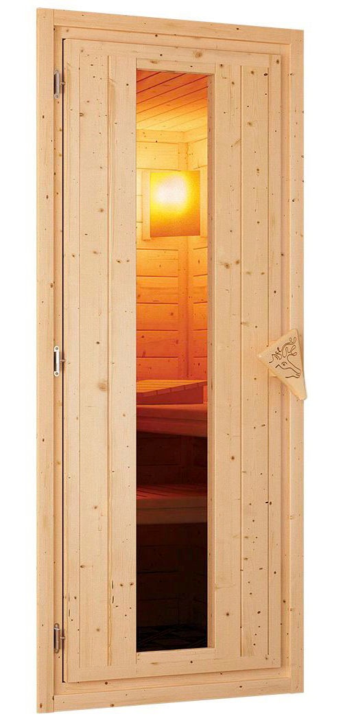 Karibu Sauna »Sodin« Set,  Ofen 9 kW Bio externe Strg easy