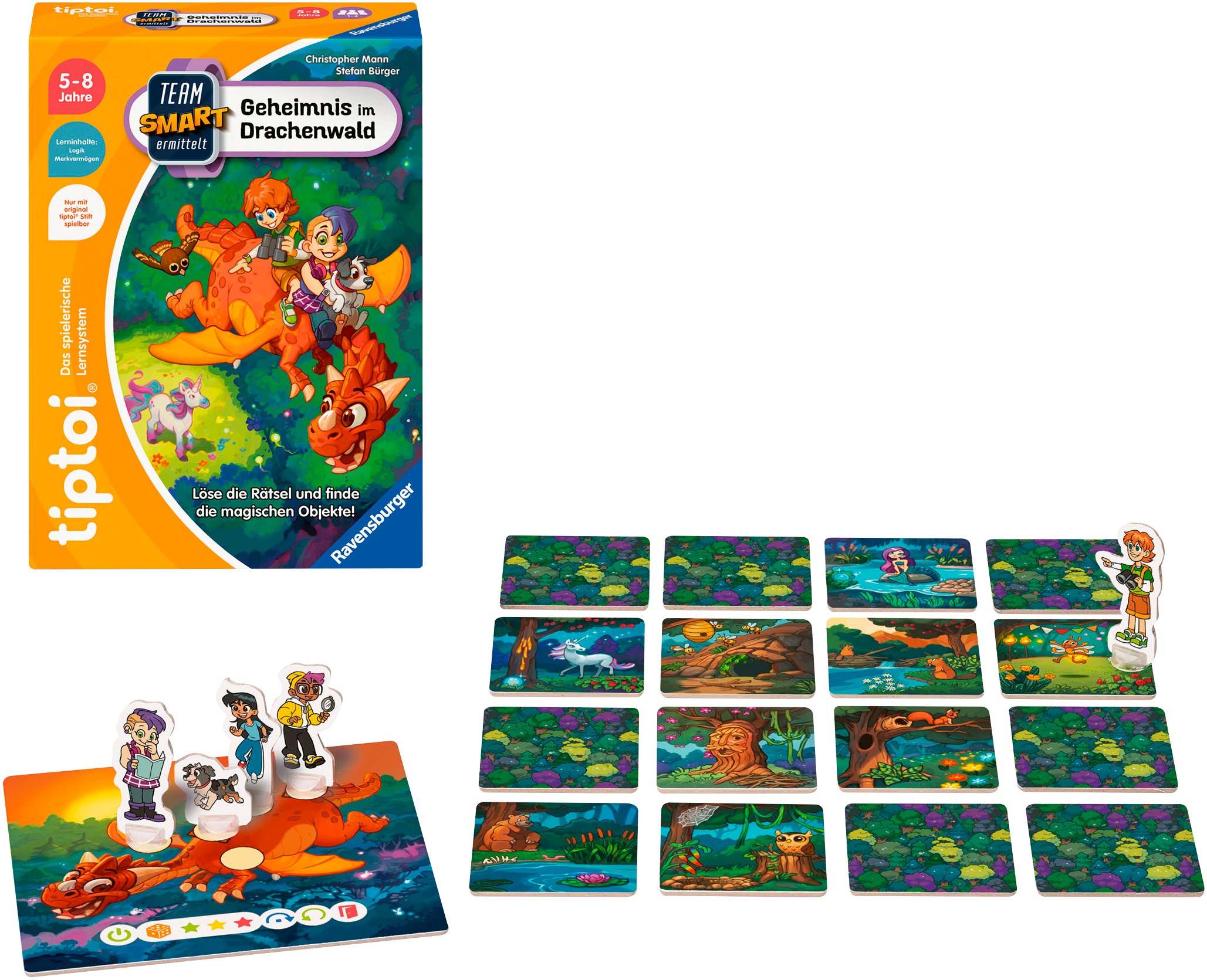 Ravensburger Spiel »tiptoi® Team SMART ermittelt – Geheimnis im Drachenwald«, Made in Europe