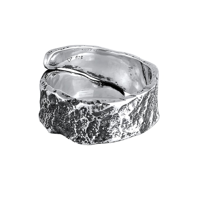 Kuzzoi Silberring »Bandring Struktur Used Look 925 Silber« ▷ kaufen | BAUR