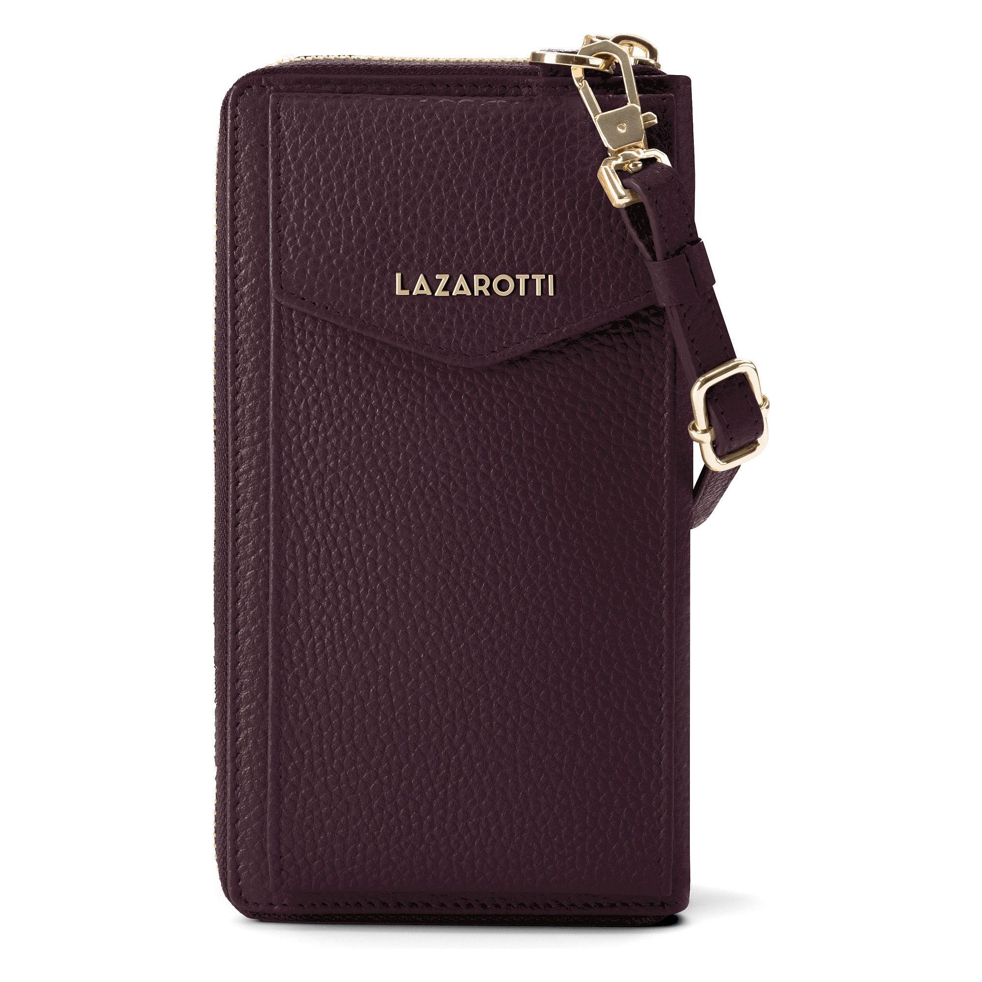 Lazarotti Smartphone-Hülle »Bologna Leather Zip-Around Geldbörse Handytasche Leder 19 cm«