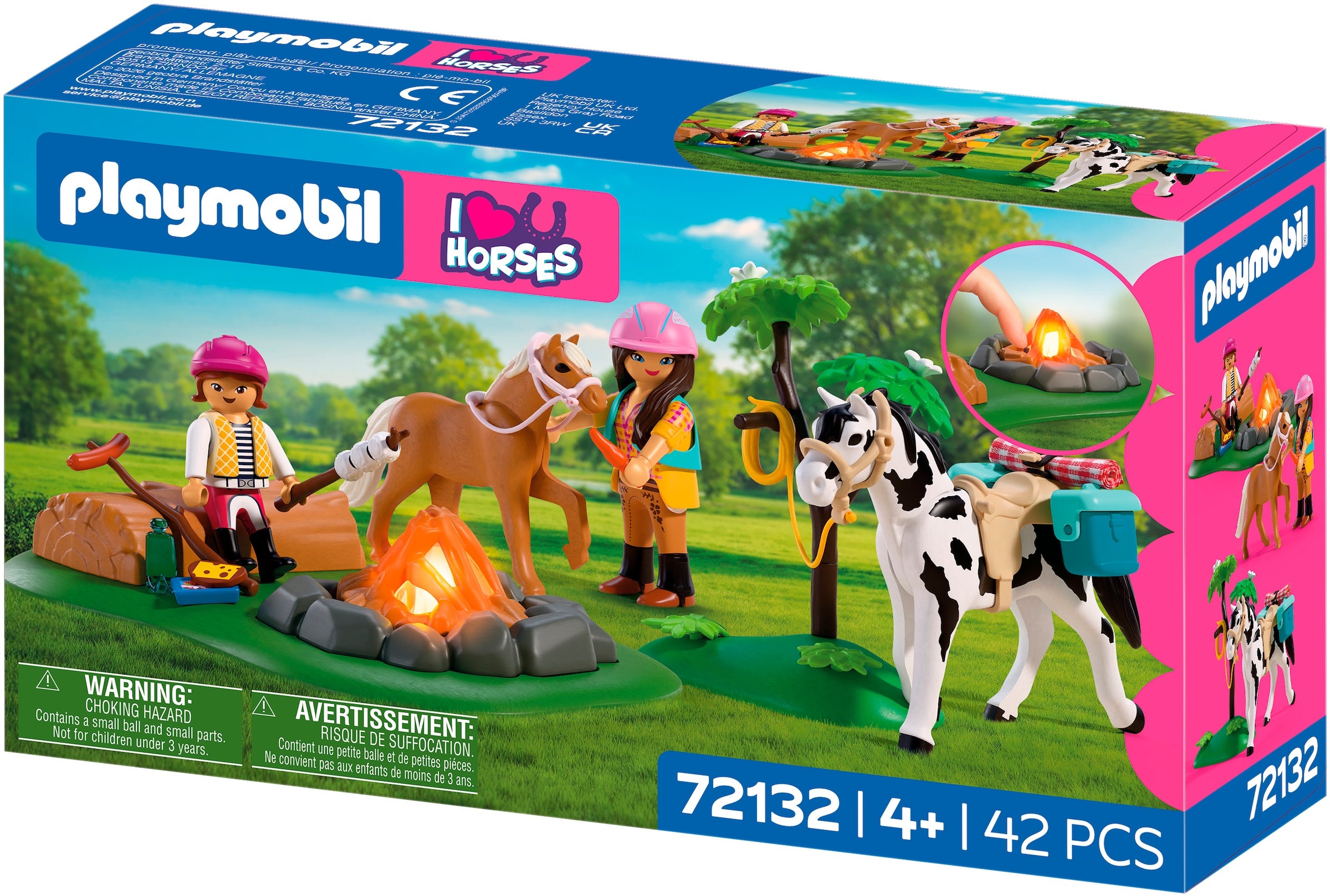 Playmobil® 1100000002199 »Reitausflug mit Lagerfeuer (72132), I Love Horses« Made in Europe