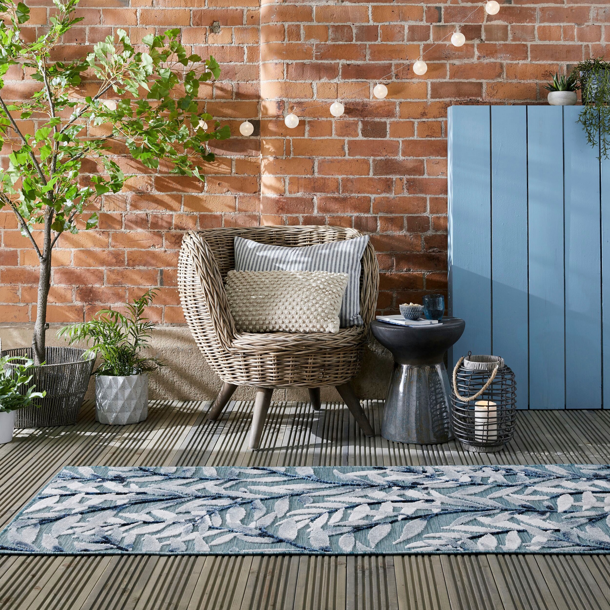 FLAIR RUGS Teppich "Willow" rechteckig 2 mm Höhe Outdoor geeignet, Hoch-Tie günstig online kaufen