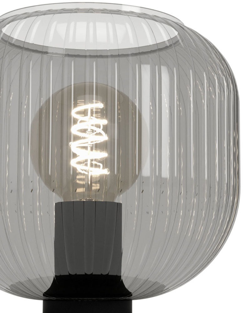 EGLO LED Tischleuchte »DASMINA« E27 1 Stk. Tischlampe, Wohnzimmer, Schlafzimmer, Glas, Ø 20 cm, Höhe 21,5 cm
