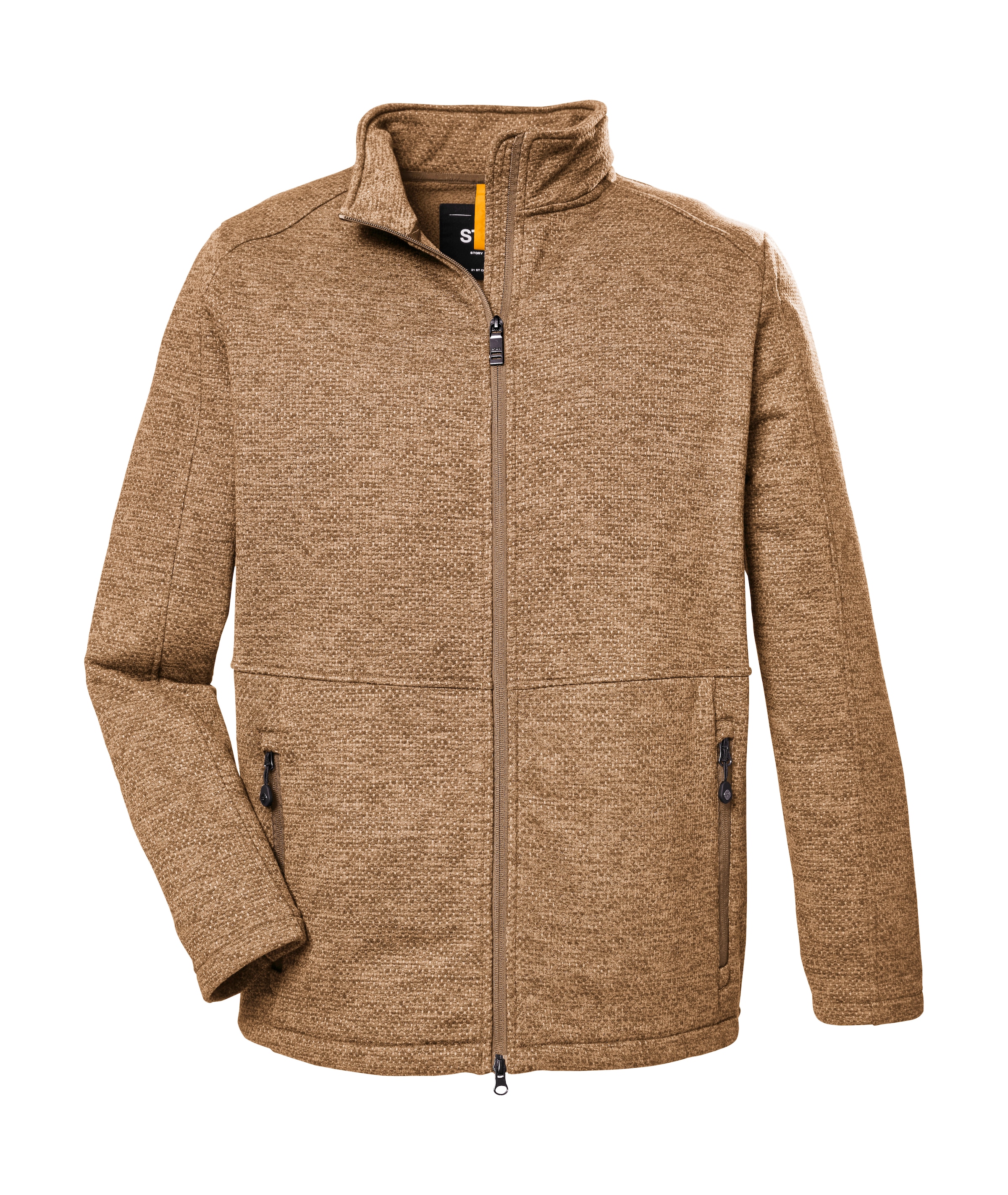 STOY Fleecejacke »STS 6 MN KNTFLC JCKT«, Leichte Strickfleecejacke mit 4-Wege-Stretch und 2-Wege-Reißverschluss