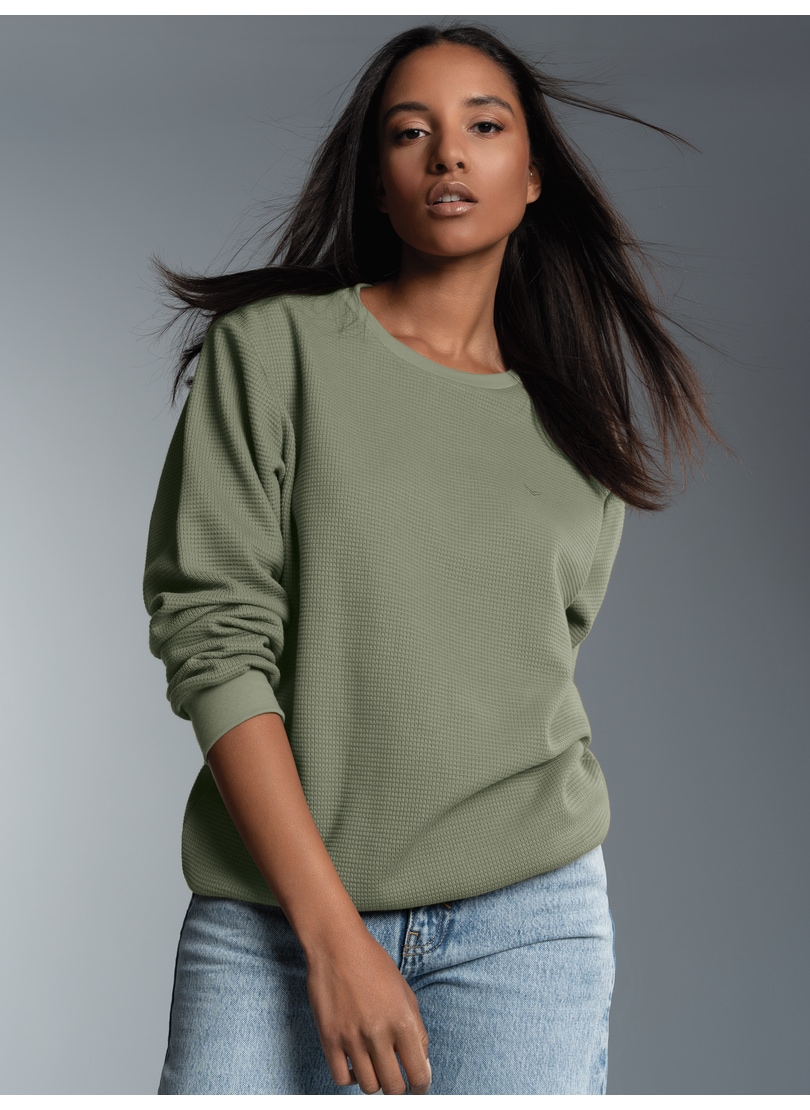 Trigema "TRIGEMA Sweatshirt in Waffeloptik"