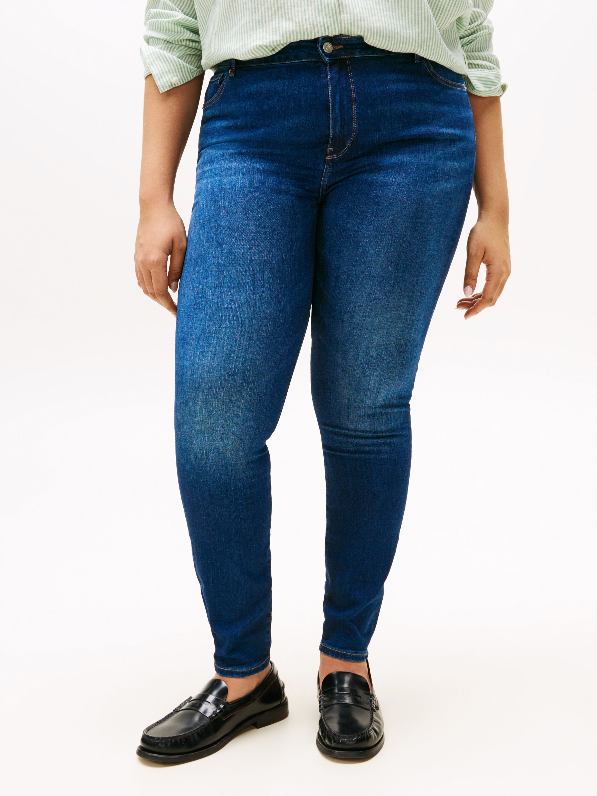 Tommy Hilfiger Curve Skinny-fit-Jeans "CRV DNM BLACK HARLEM U SKINNY HW", i günstig online kaufen
