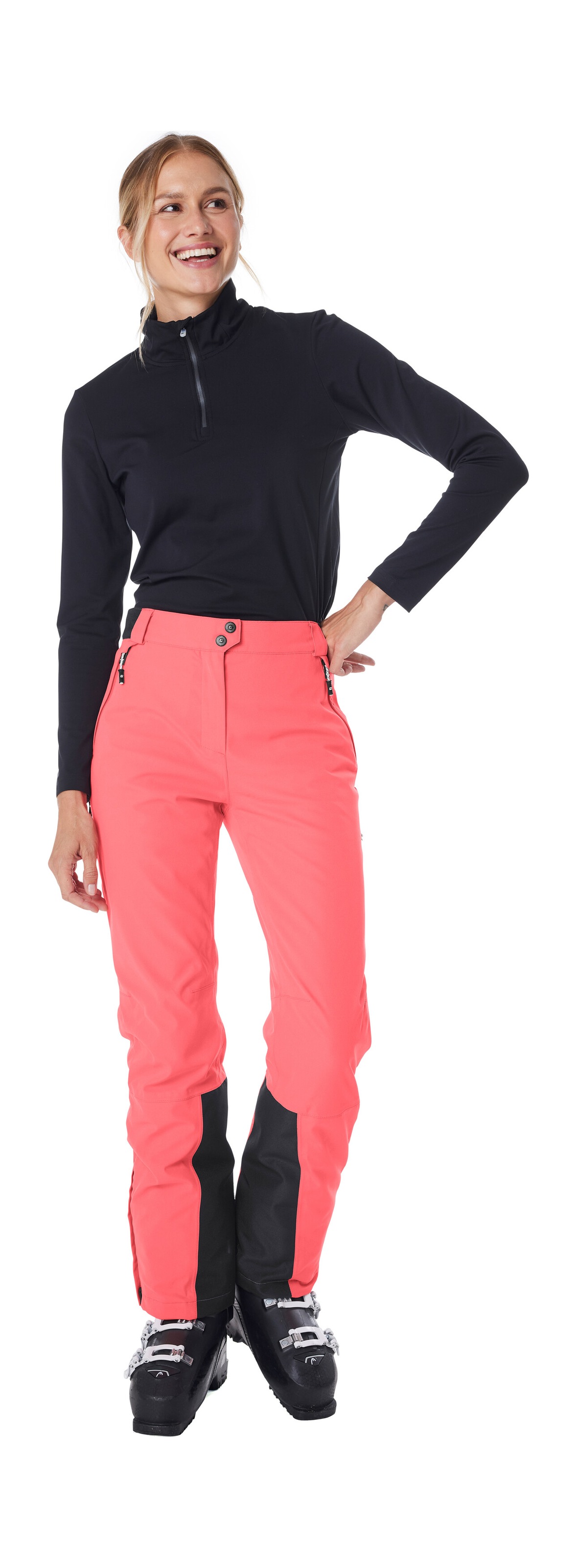 Skihose KILLTEC "KSW 278 WMN SKI PNTS", Damen, Gr. 44, Normalgrößen, koralle, Obermaterial: 100% Polyester;Futter: 100% Polyamid;Füllung: 100% Polyester, Hosen Skihose, Wind- und wasserdicht, atmungsaktiv, verstellbarer Bund, Kantenschutz