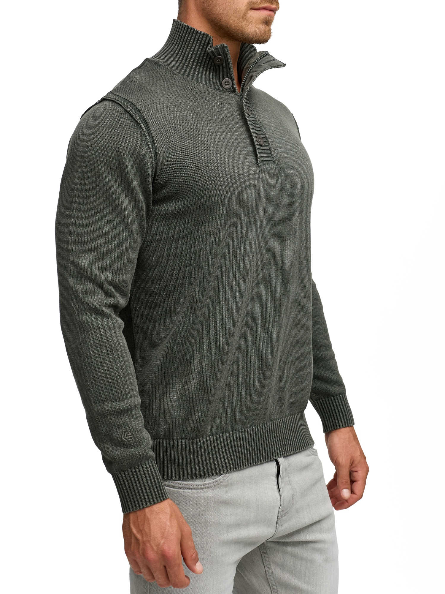 Indicode Strickpullover »INNiels ½ Placket«