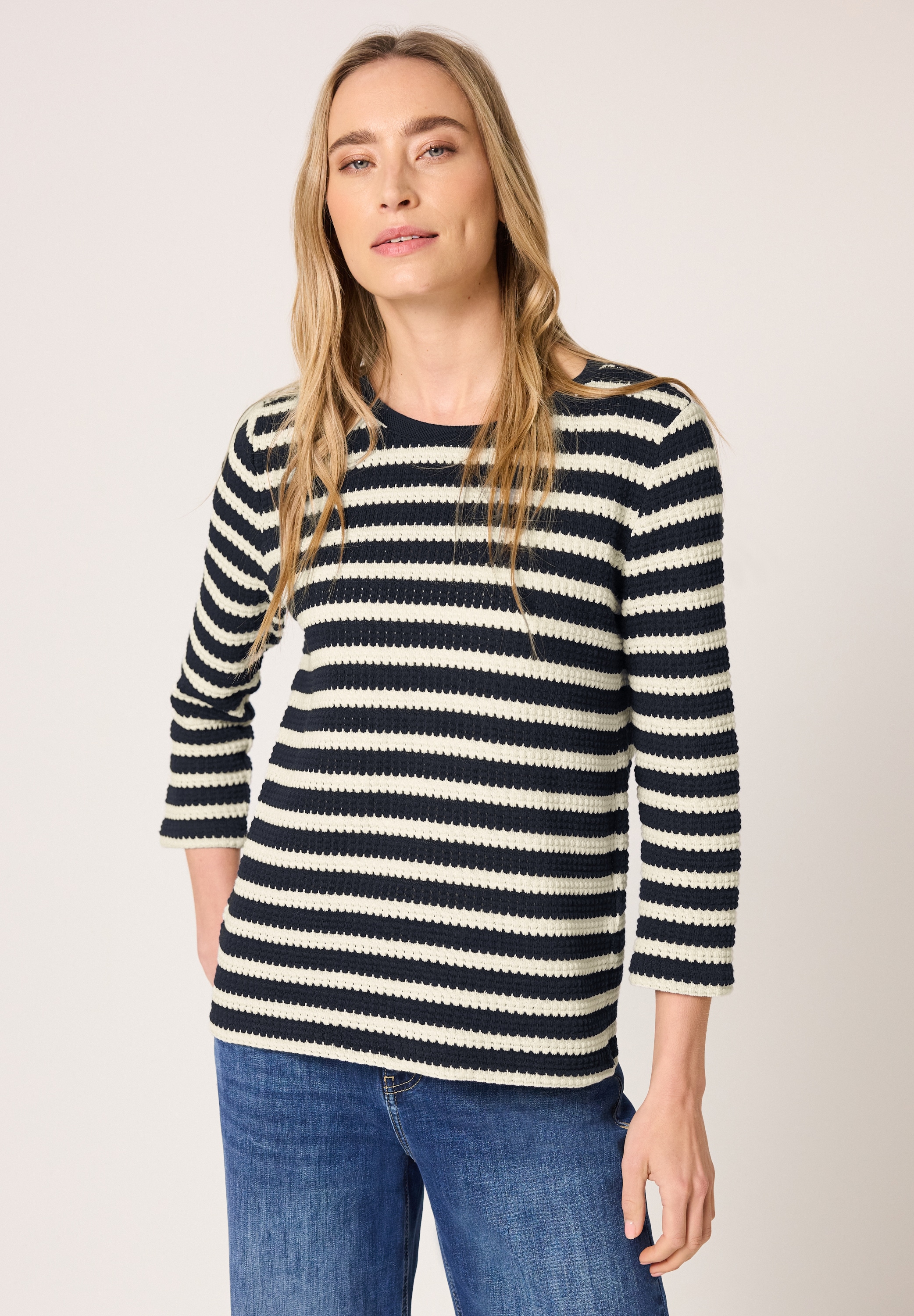 STREET ONE 3/4-Arm-Shirt mit U-Boot-Ausschnitt günstig online kaufen