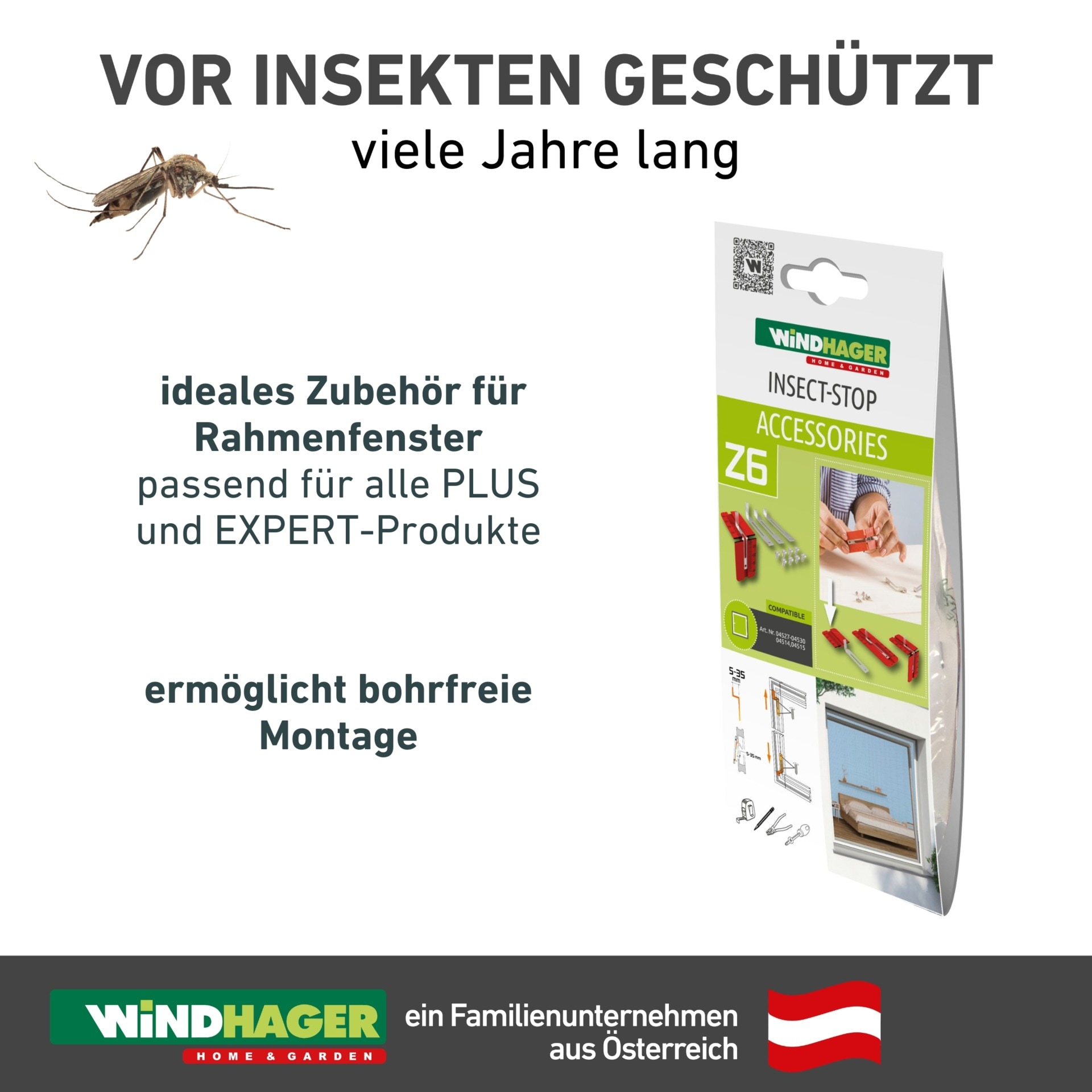 Windhager Fliegengitter-Gewebe »Einhängefeder Montageset für Fliegengitter Fenster« 1 Stk. tlg. Komplettset für Insektenschutz Rahmen Fenster Expert und Plus
