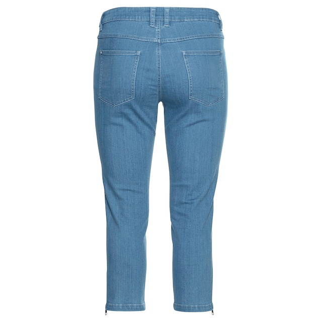 sheego by Joe Browns Stretch-Jeans »Große Größen«, in 7/8-Länge mit Zipper  am Saum für kaufen | BAUR