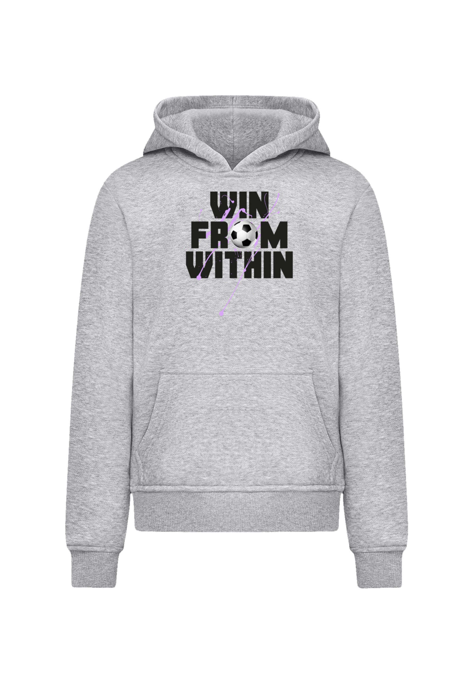 F4NT4STIC Kapuzenpullover »Win From Within Soccer Splash Lilac«, Premium Qualität