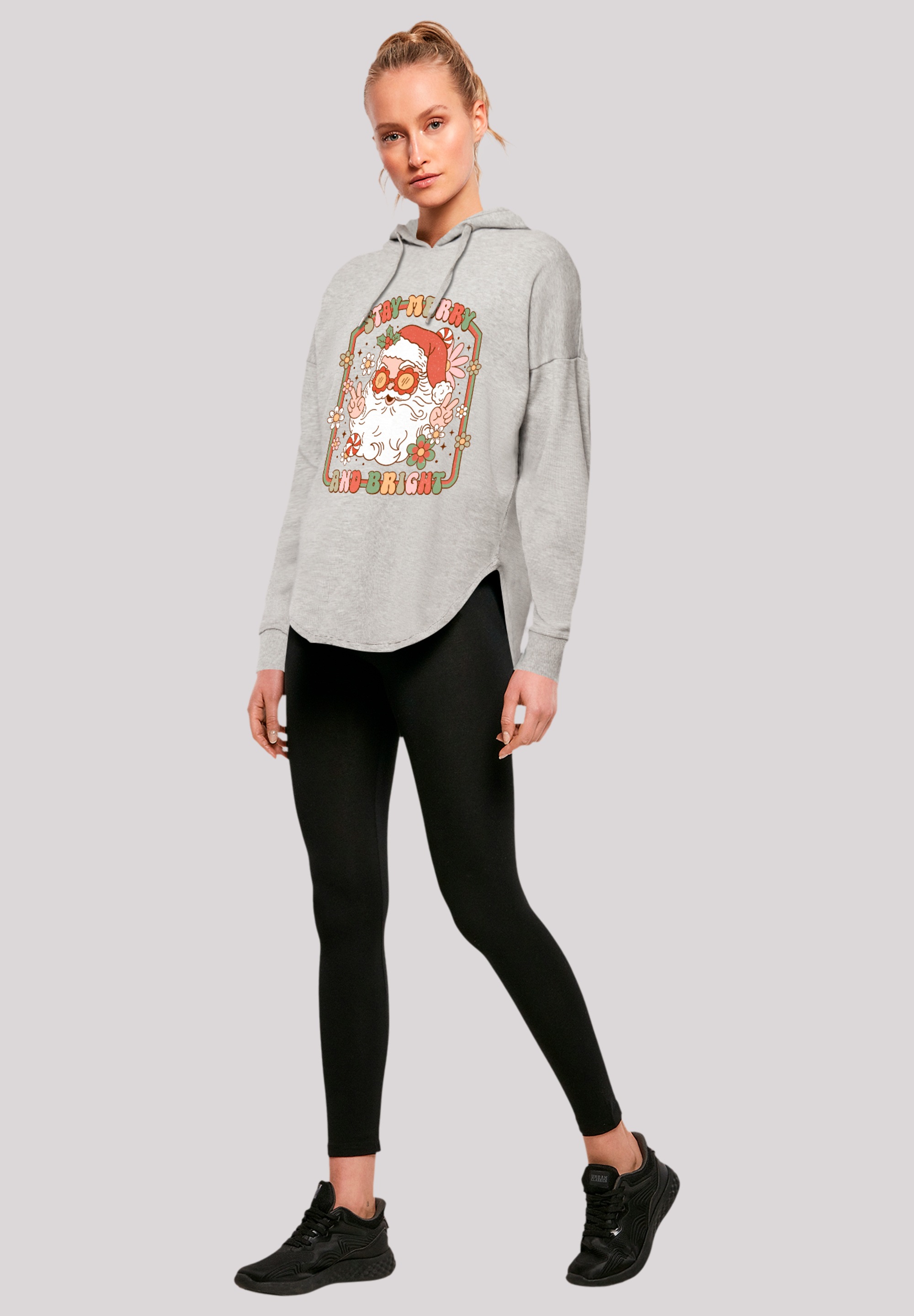 Thumbnail - F4NT4STIC Kapuzenpullover "Stay Merry And Bright Hippie Santa" Premium Qualität, Weihnachts-Kollection