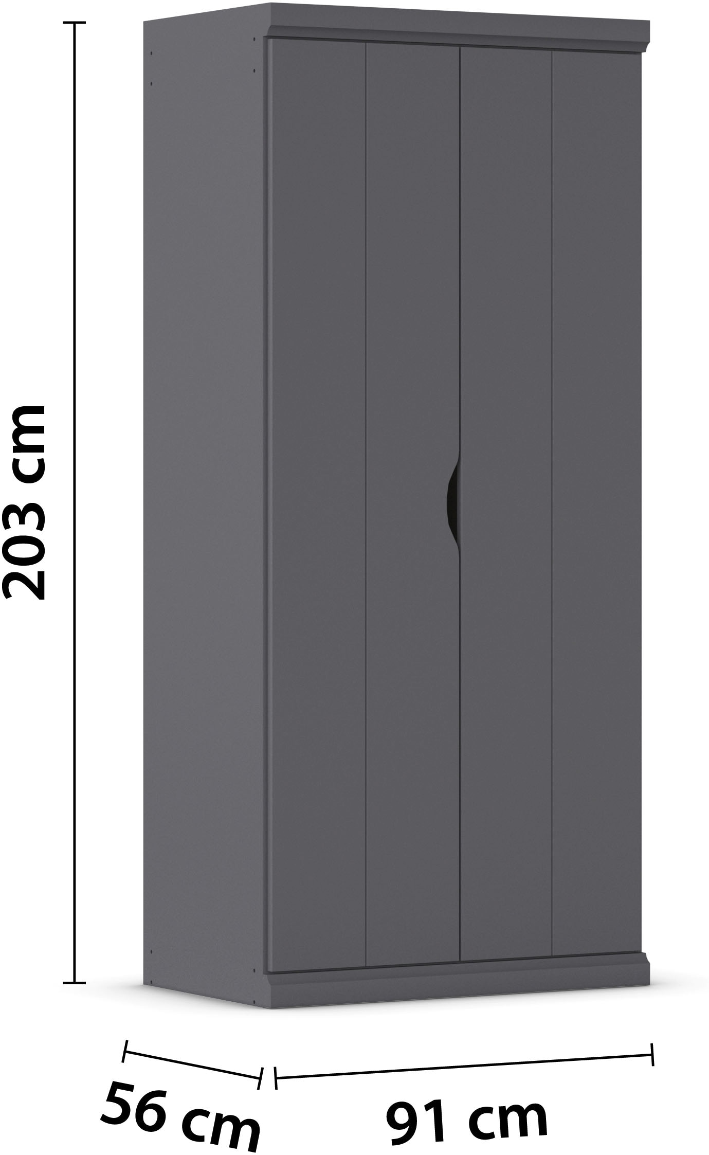 rauch Kleiderschrank »Drehtürenschrank Schrank Garderobe Wäscheschrank Schlafzimmer MARLENE« in 3 verschiedenen Ausstattungen BASIC/CLASSIC/PREMIUM,  in 3 Breiten 91/136/181 cm im Landhaus-Stil MADE IN GERMANY