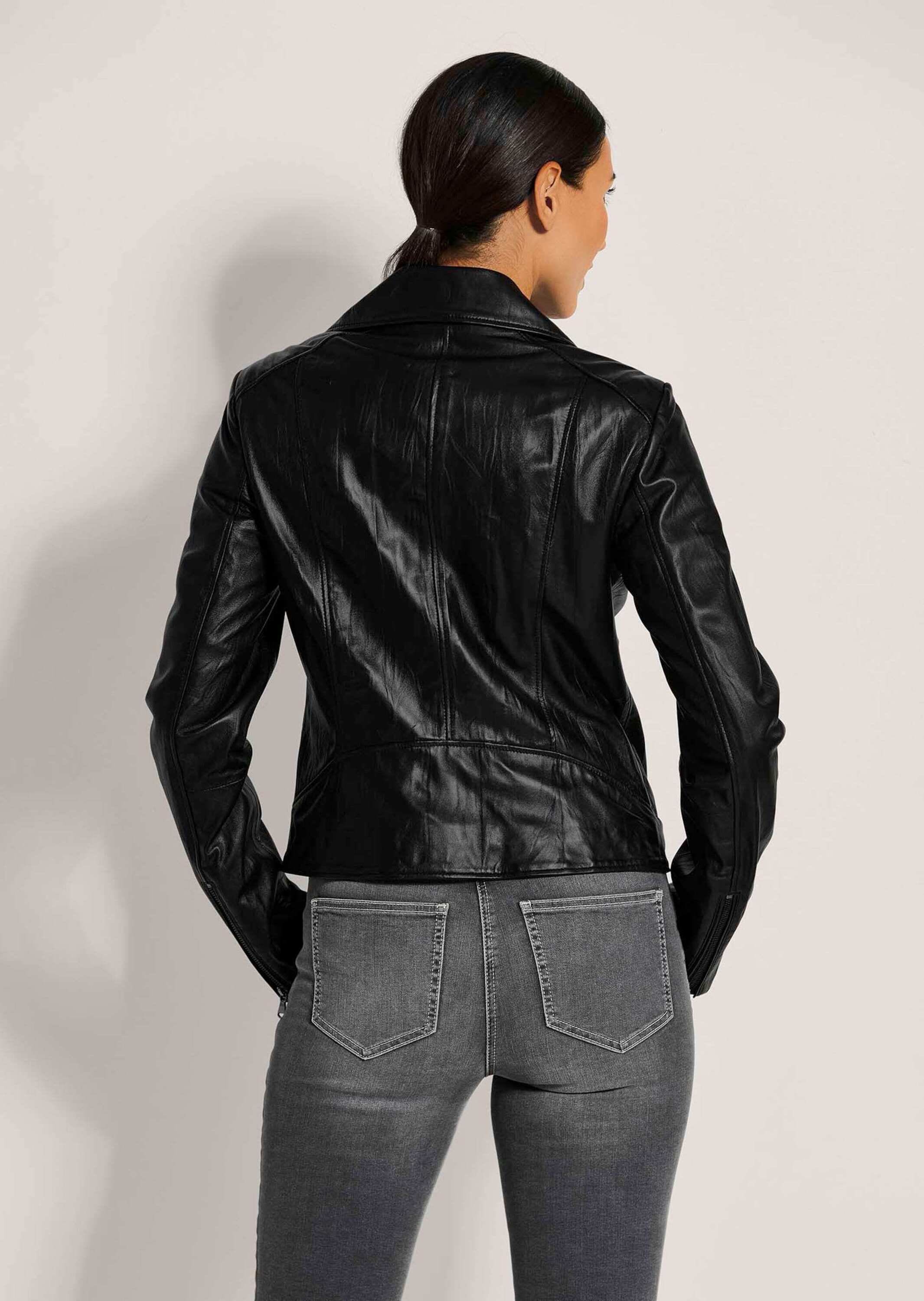 MADELEINE Lederjacke »Lederjacke Biker-Jacke aus Lammnappa-Leder«