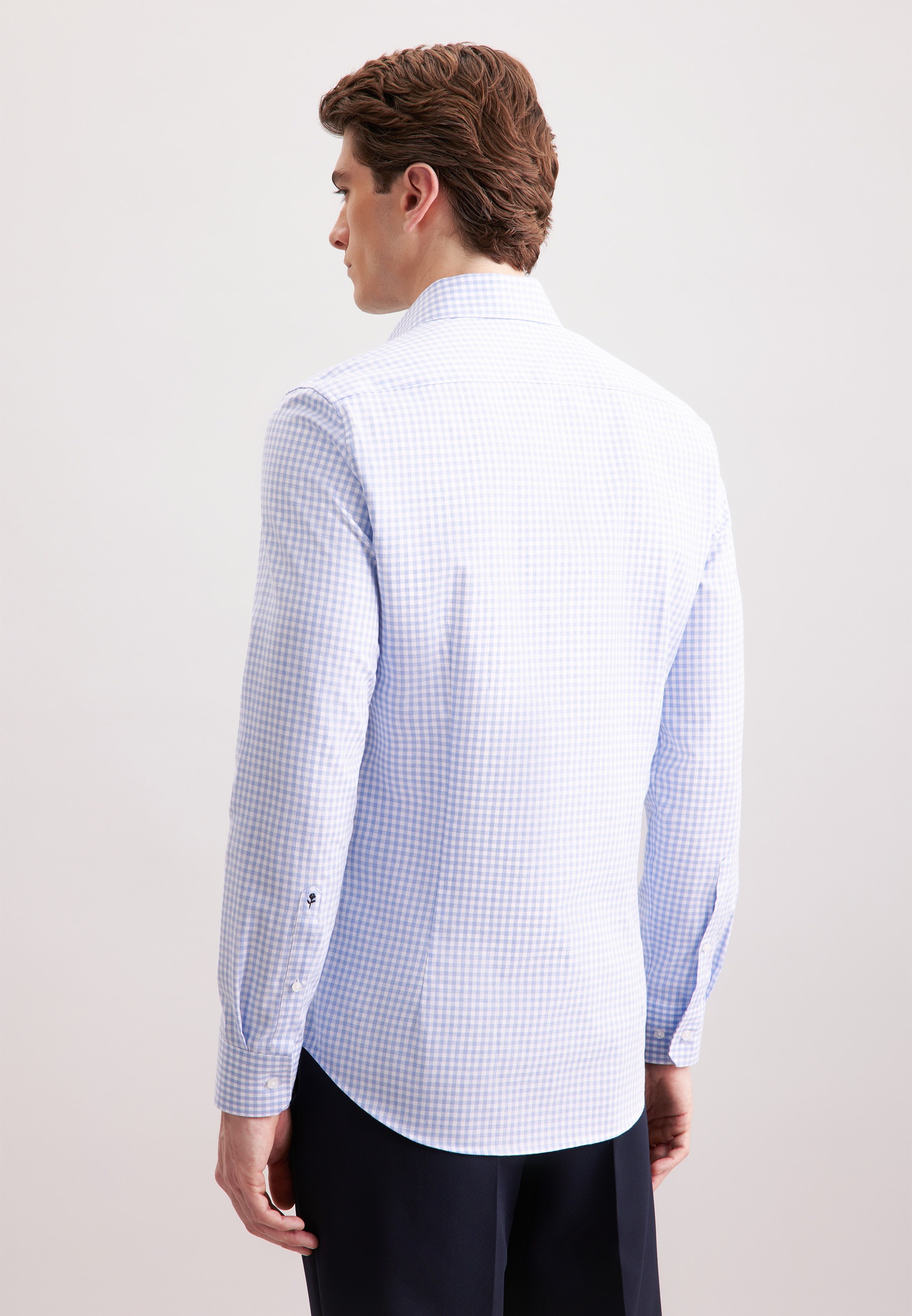 seidensticker Flanellhemd "Schwarze Rose" Slim 1/1 Kentkragen Karo günstig online kaufen