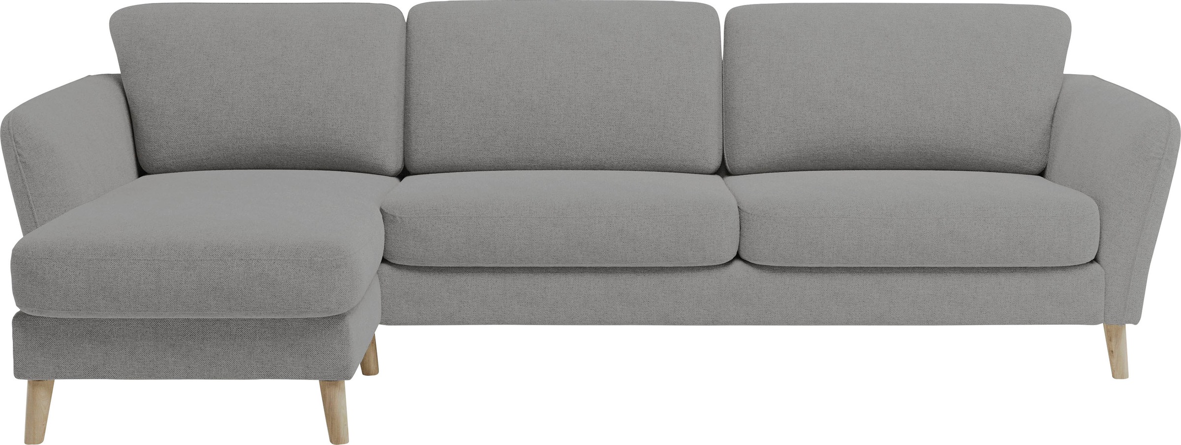 Home affaire Ecksofa »MARSEILLE (279/152cm),L-Form, Rec. rechts/links«, Massivholzbeine aus Eiche, in verschieden Bezügen und Farbvarianten