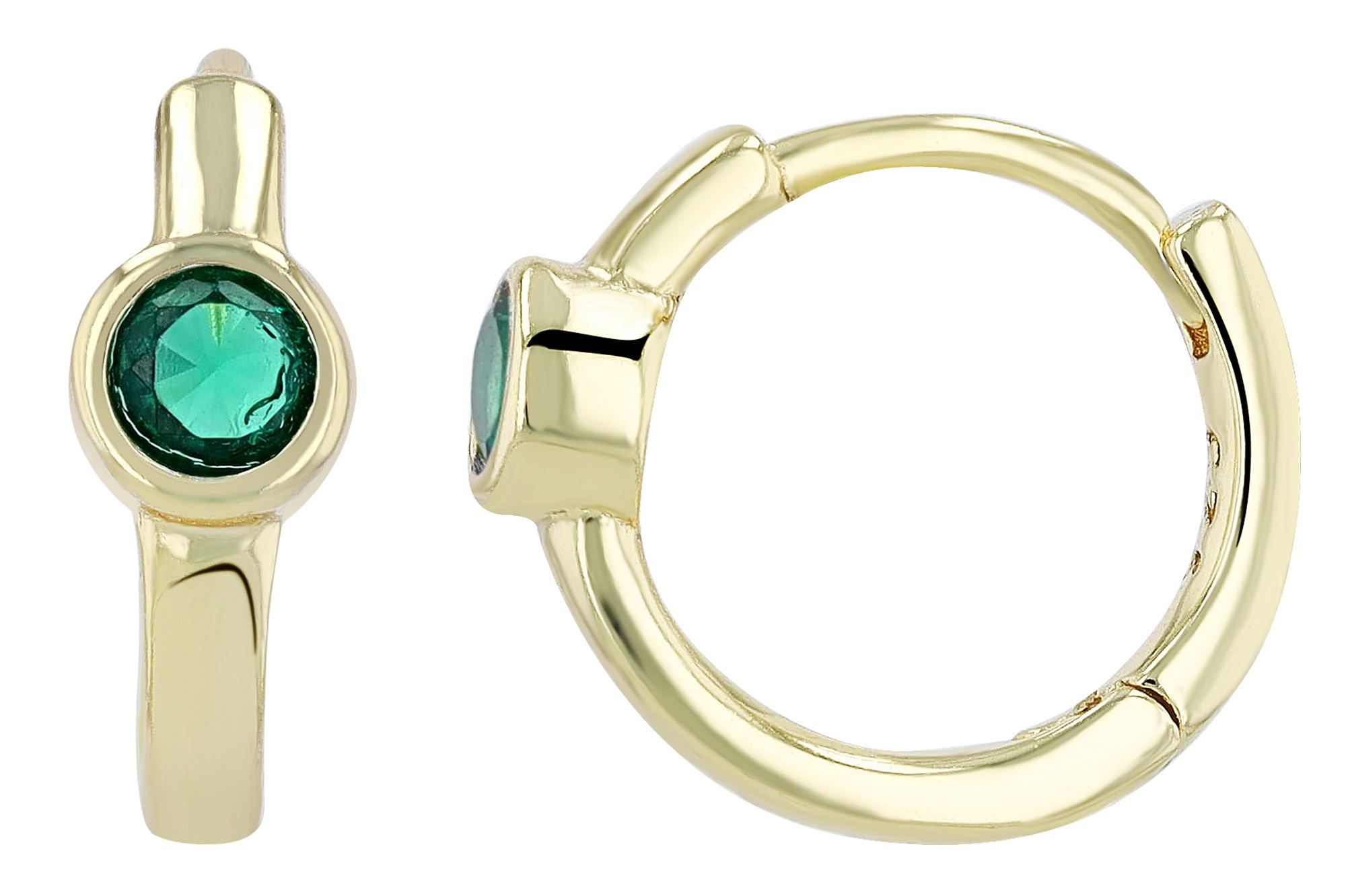 Adelia´s Klappcreolen »Damen Ohrringe – Klappcreole aus 925 Silber mit Zirkonia« Geschenkidee: zeitlos und vielseitig