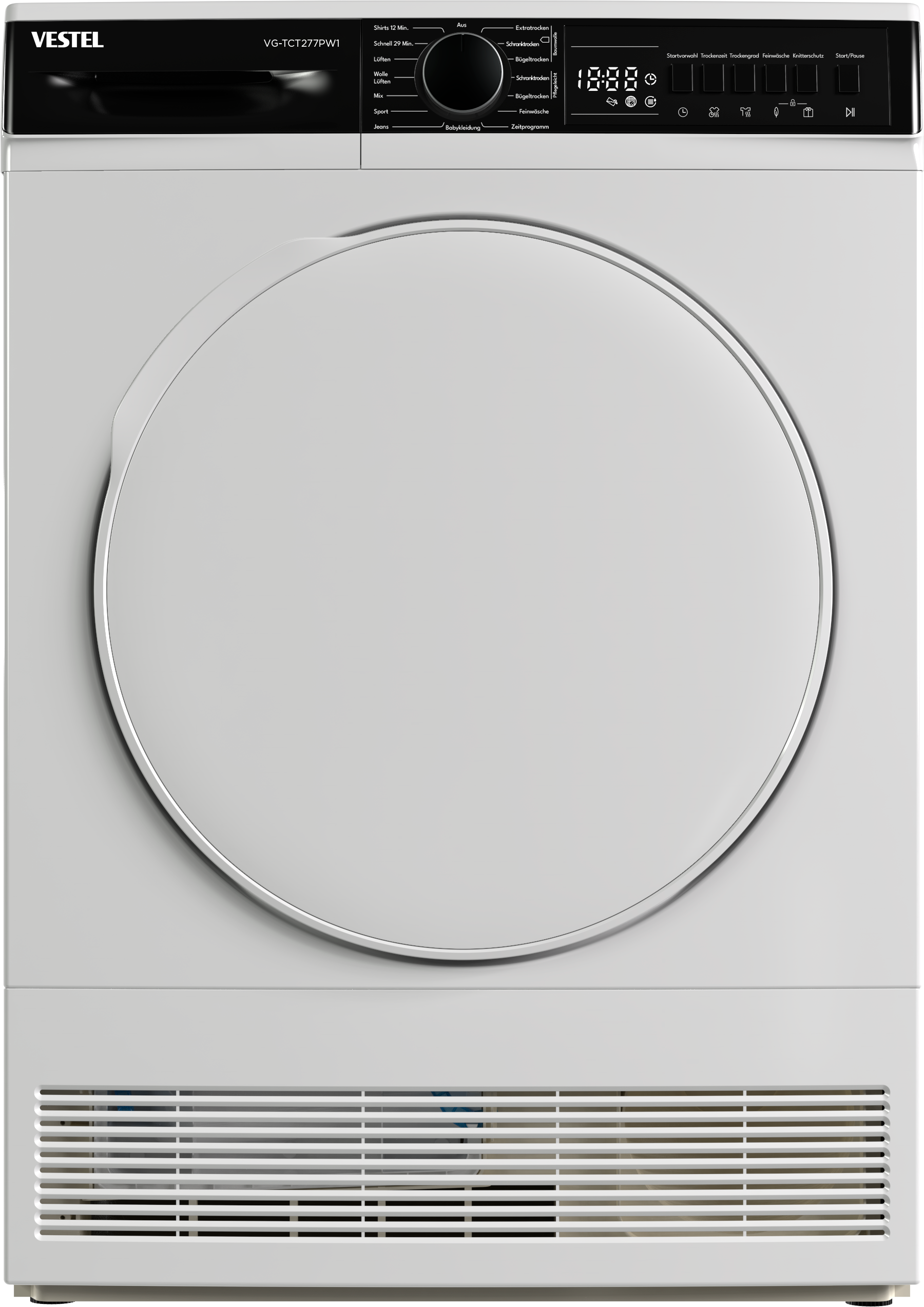 VESTEL Kondenstrockner »VG-TCT277PW1«, 8 kg