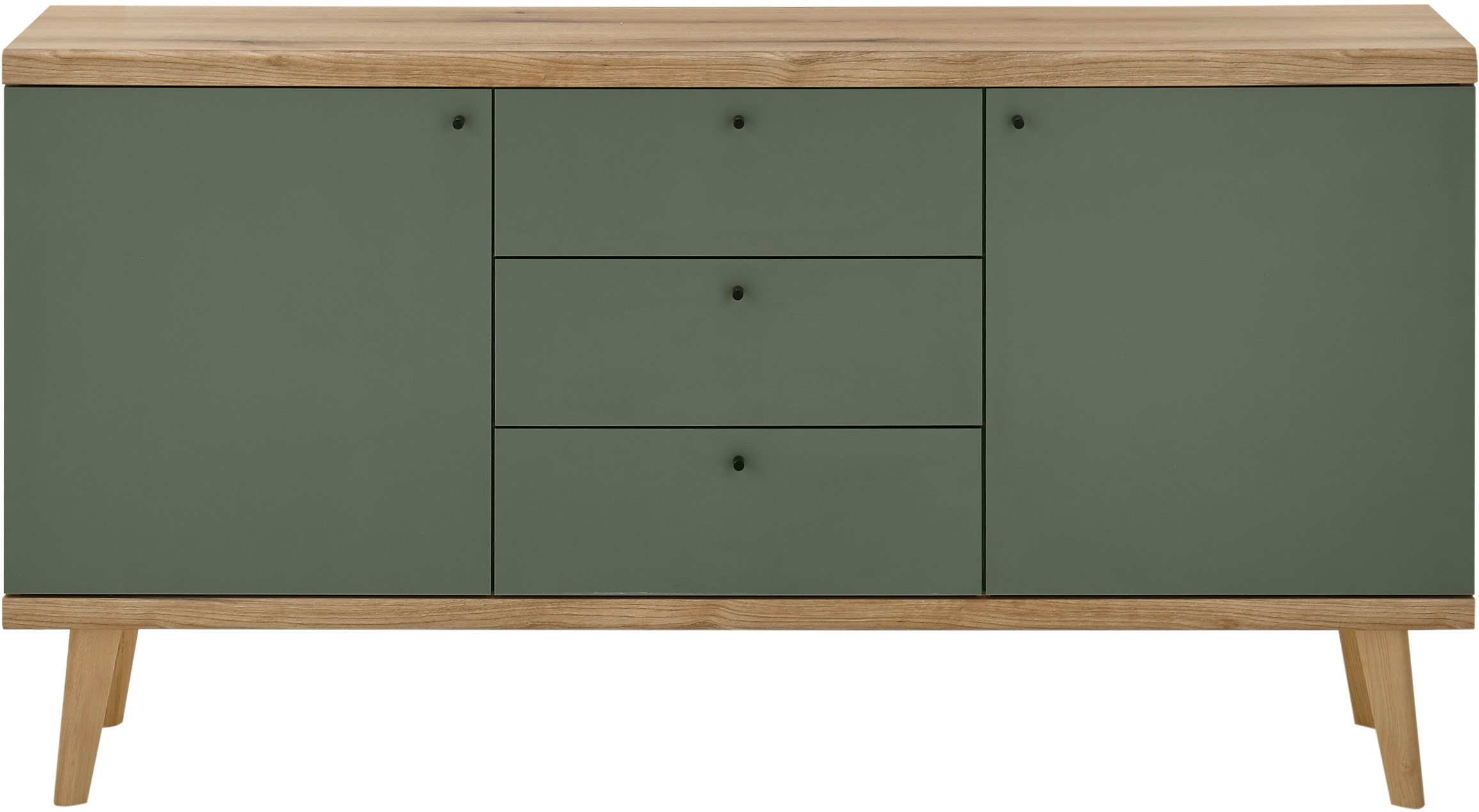 INOSIGN Sideboard »MAVAS«, in moderner Trendfarbe, Griffe aus Metall (Schwarz), Breite 160 cm