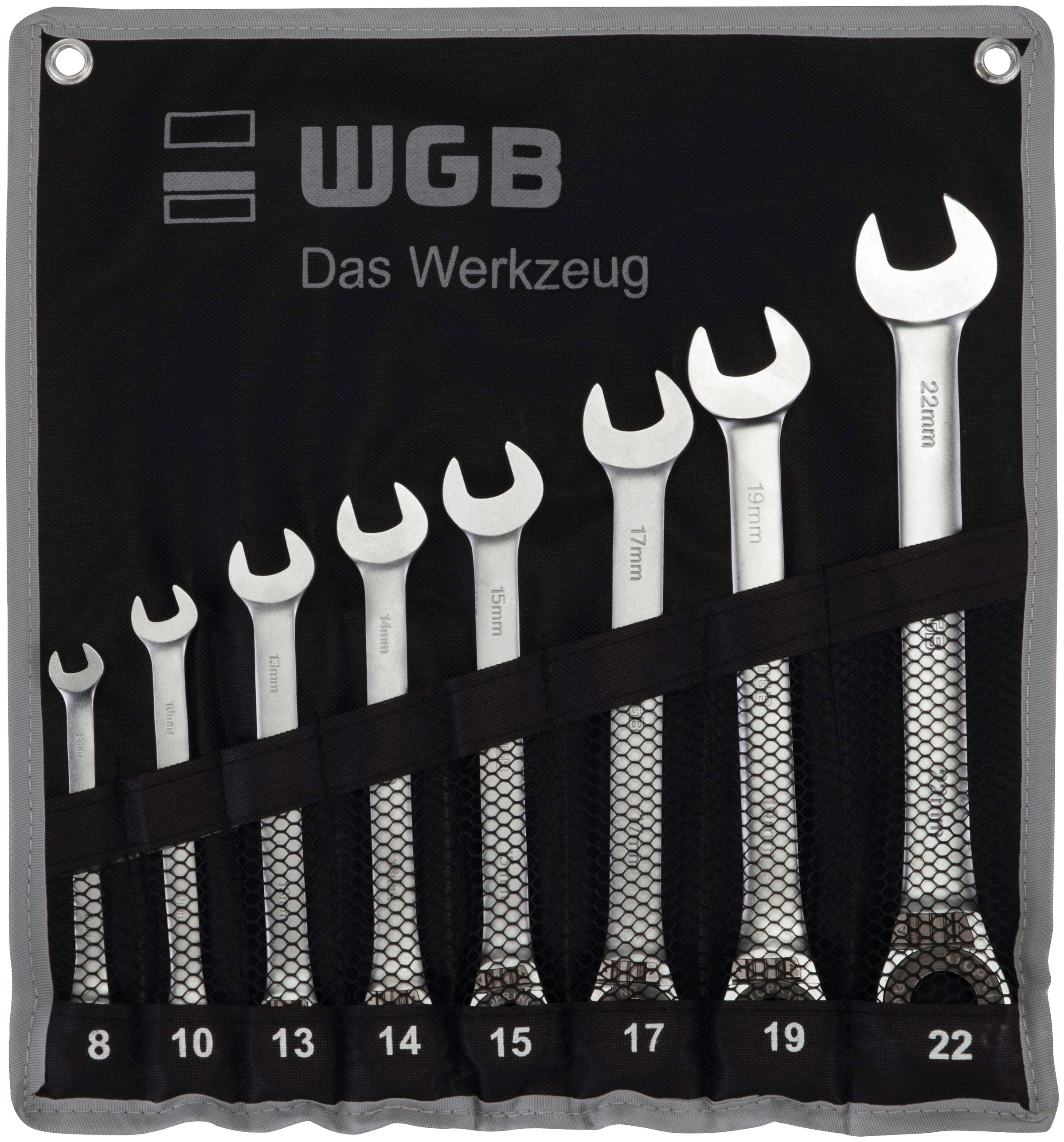 WGB Das Werkzeug Maulschlüssel »235 RT Ringmaulschlüssel«, (Set, 8 St.), mit Ratsche, Stahl
