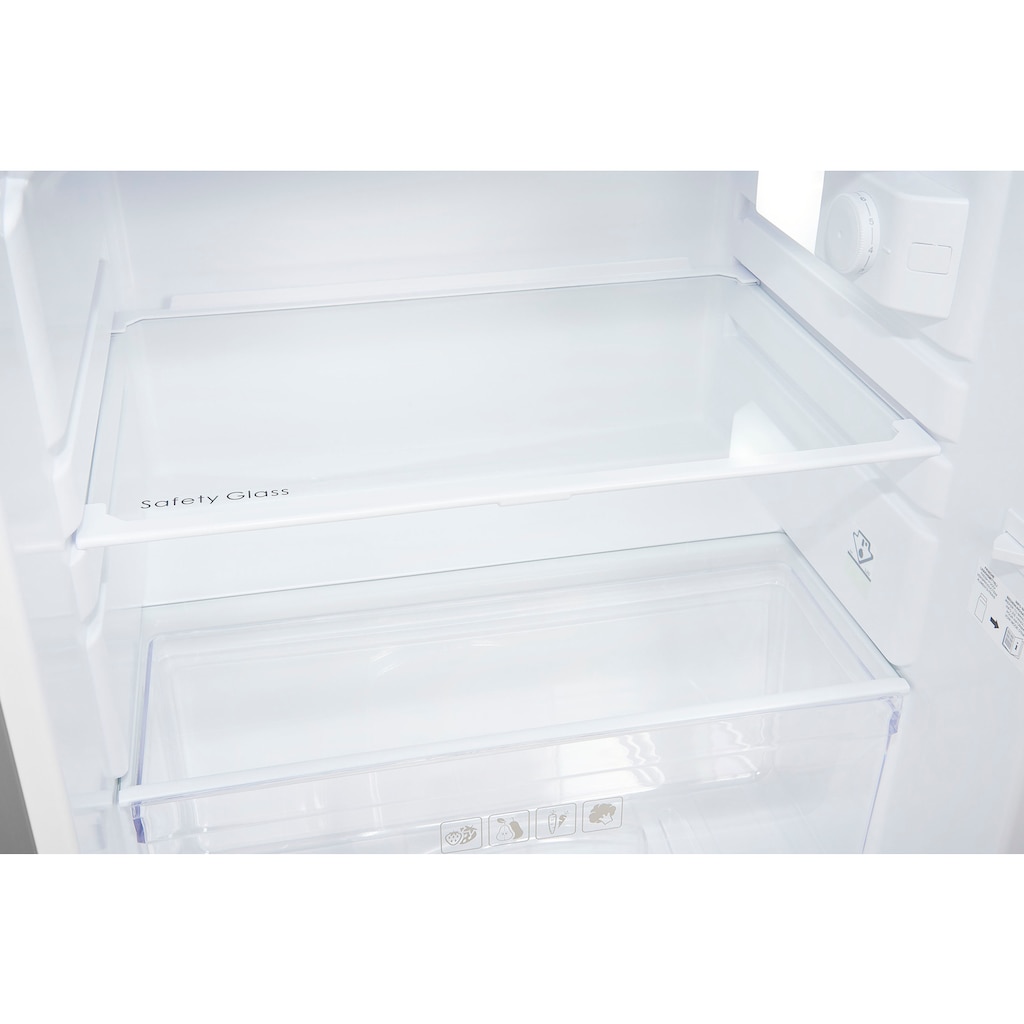 exquisit Kühlschrank, KS16-4-HE-040E inoxlook, 85,5 cm hoch, 55,0 cm breit