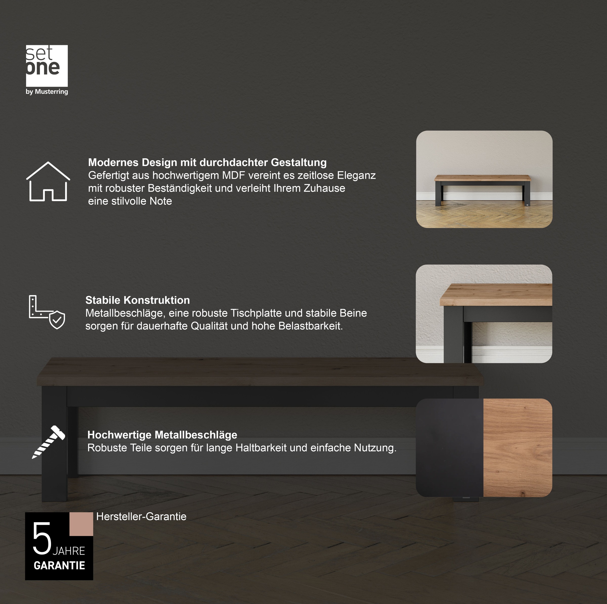 Thumbnail - set one by Musterring Sitzbank "York" Typ 61, in 3 Farbvarianten, Landhausstil, Breite 160 cm