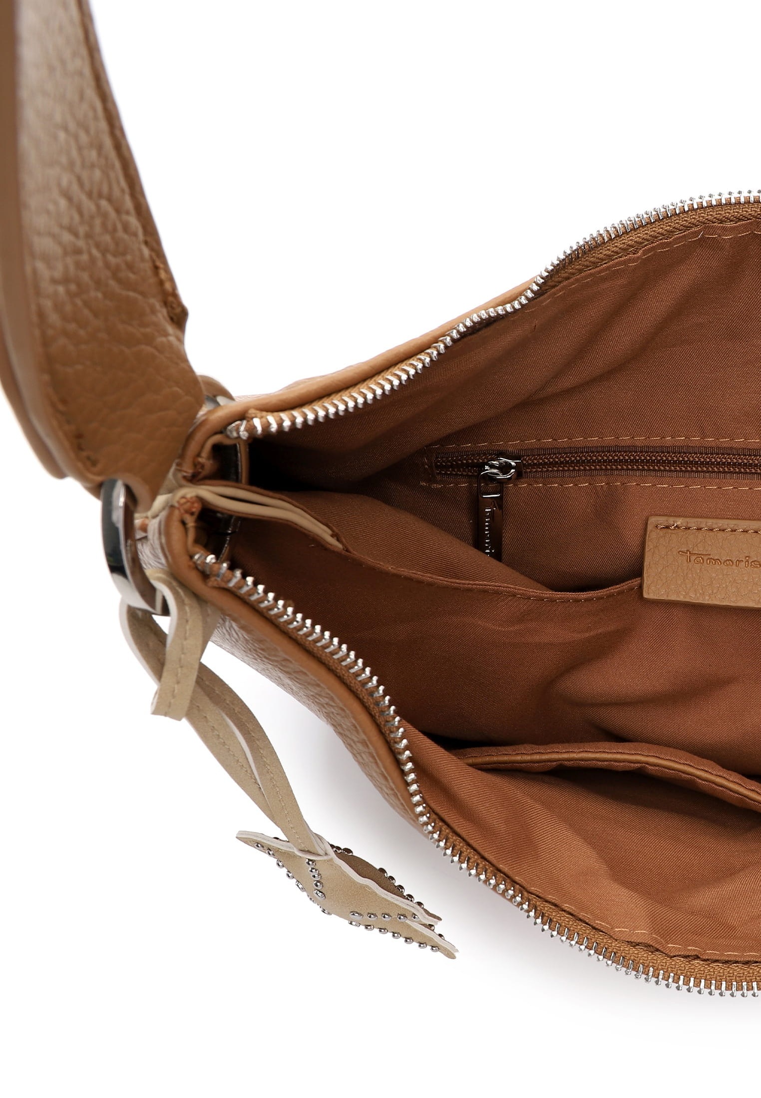 Beuteltasche TAMARIS "Beutel TAS Kea", Damen, Gr. B/H/T: 38cm x 29cm x 3cm 0, gelb (sahara 920), Polyurethan, Taschen Beuteltasche 3