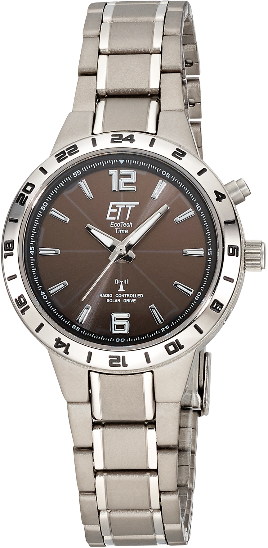 Funkuhr »Titan Basic, ELT-11446-21M«, Armbanduhr, Damenuhr, Solar