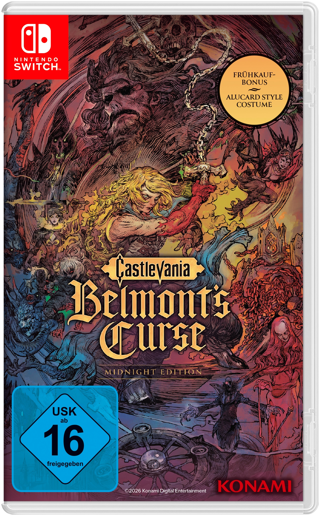 KONAMI Spielesoftware "Castlevania: Belmont's Curse", Nintendo Switch, rot, Spielesoftware