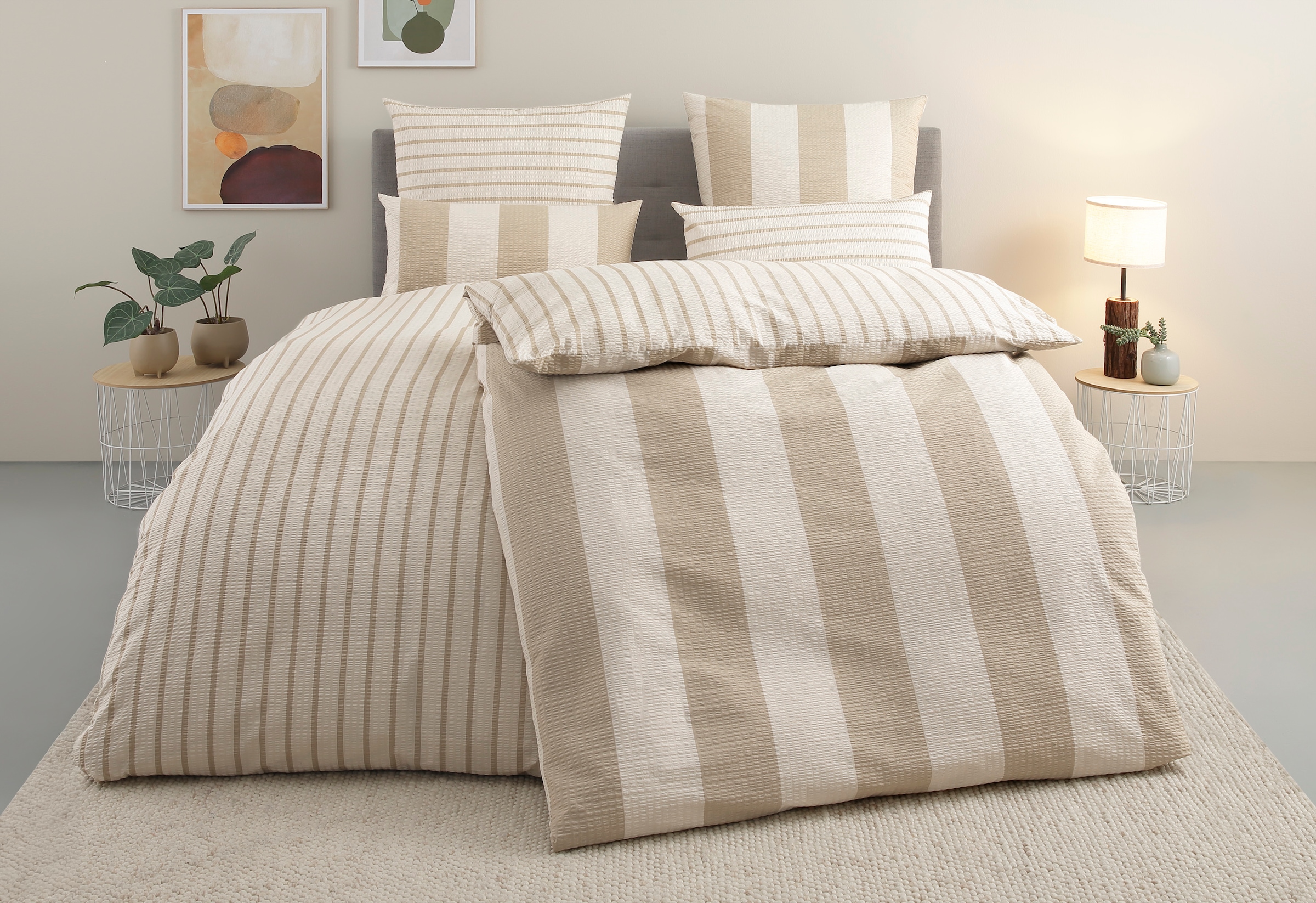 OTTO home Bettwäsche "Sari" 3 tlg. in verschiedenen Qualitäten, moderne Bet günstig online kaufen