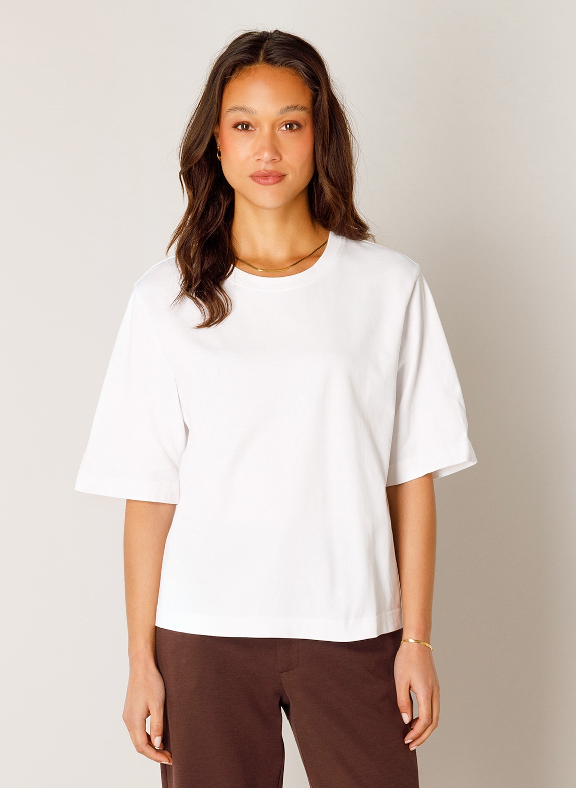 Base Level Rundhalsshirt "Noa" Sommershirt mit Halbarm