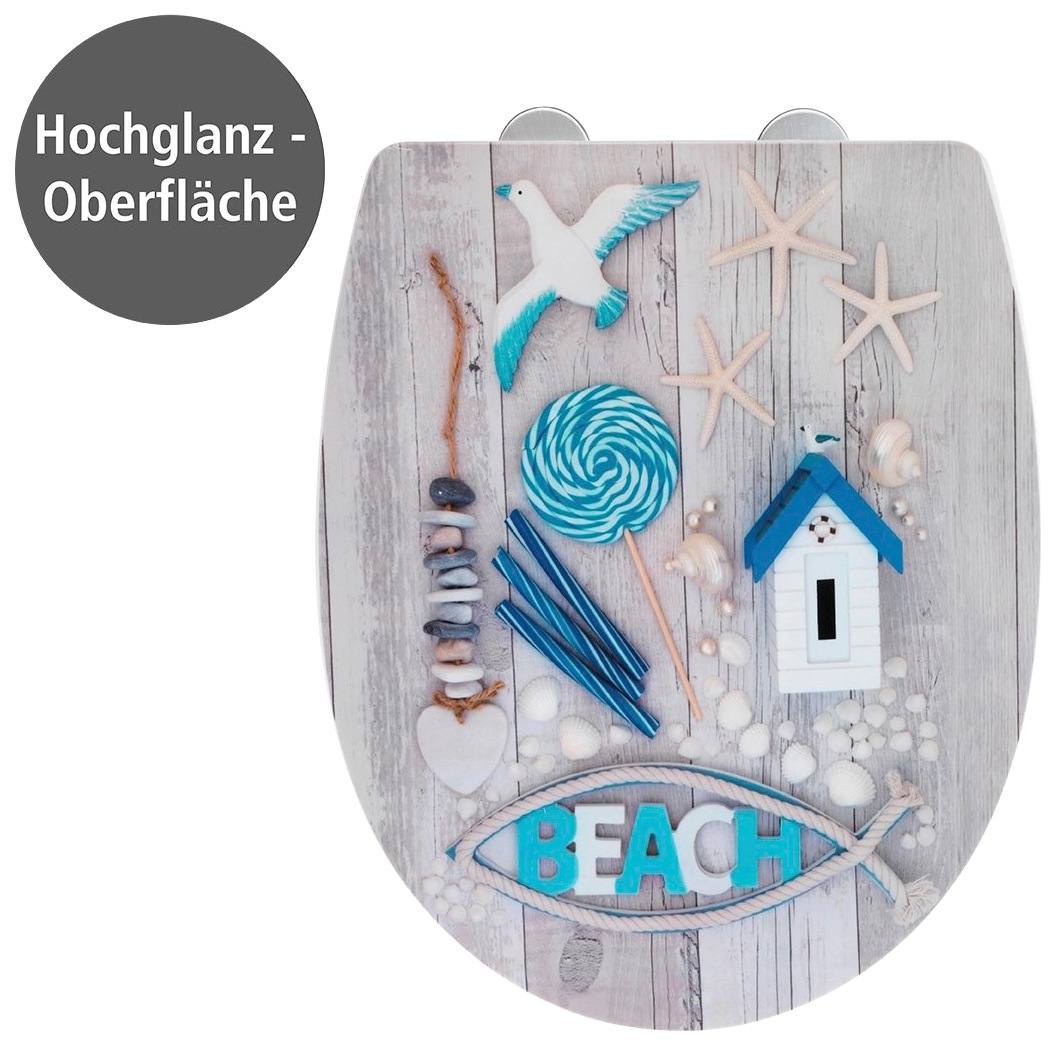 WENKO WC-Sitz "Beach High Gloss" 1 Stk. tlg. Thermoplast günstig online kaufen