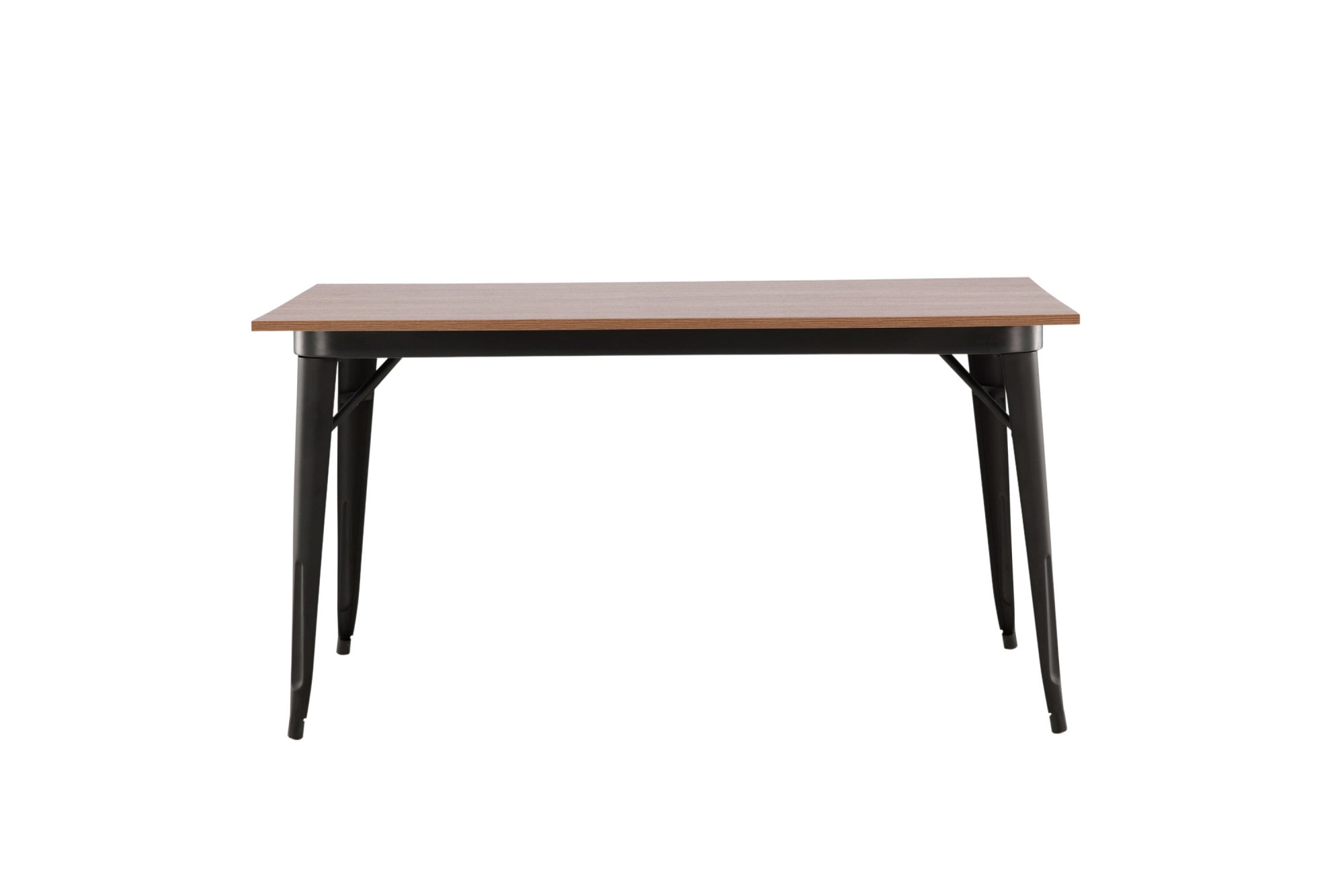 Venture Home Esstisch "Tempe, rechteckiger Esstisch in eleganter Walnussoptik, 140 × 80 cm" Esszimmertisch, MDF, Stahlbeine, rechteckig, kompakt, kultiviert
