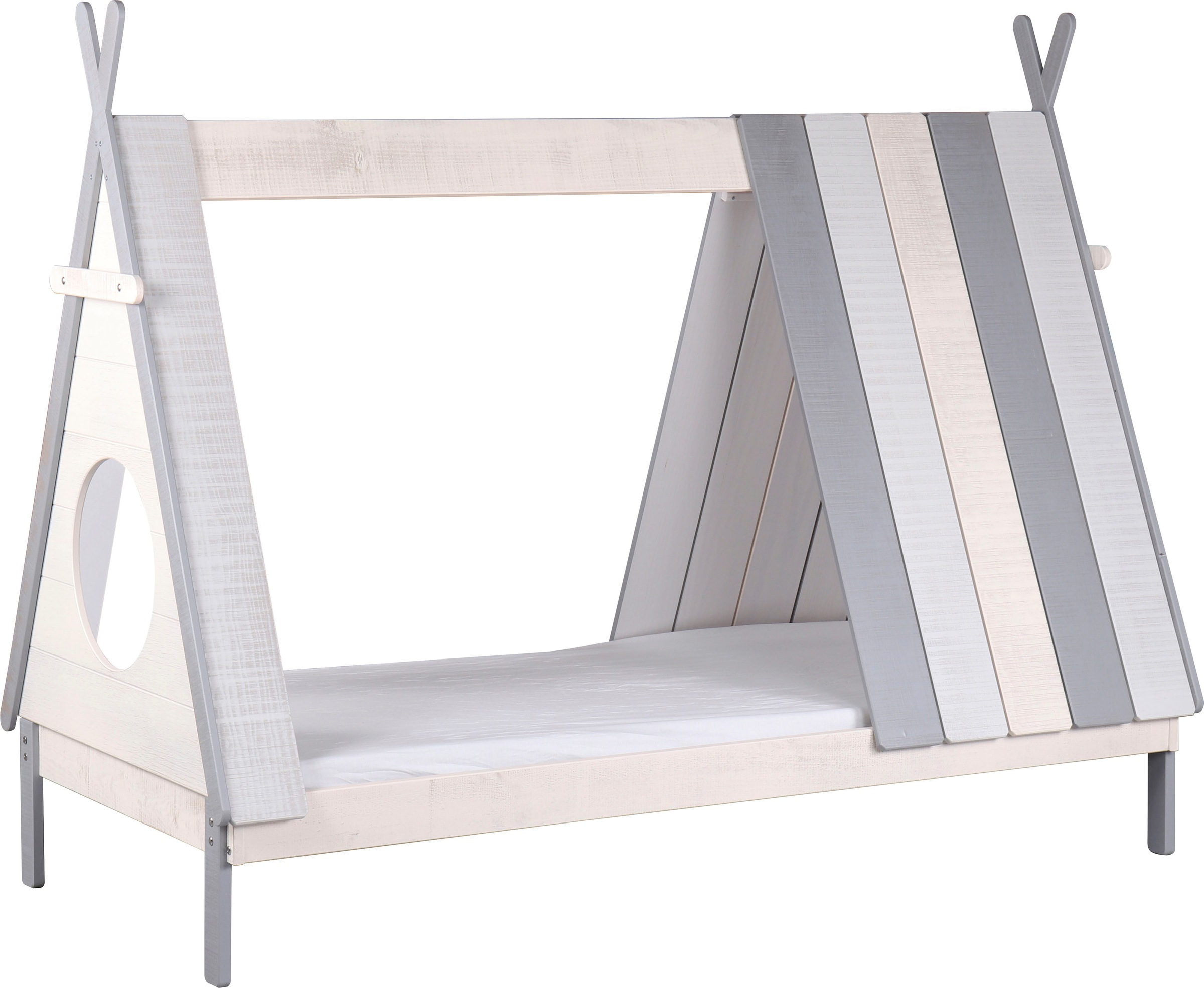 Möbilia Hausbett "Drollig" Kinderbett in skandinavischem Look günstig online kaufen