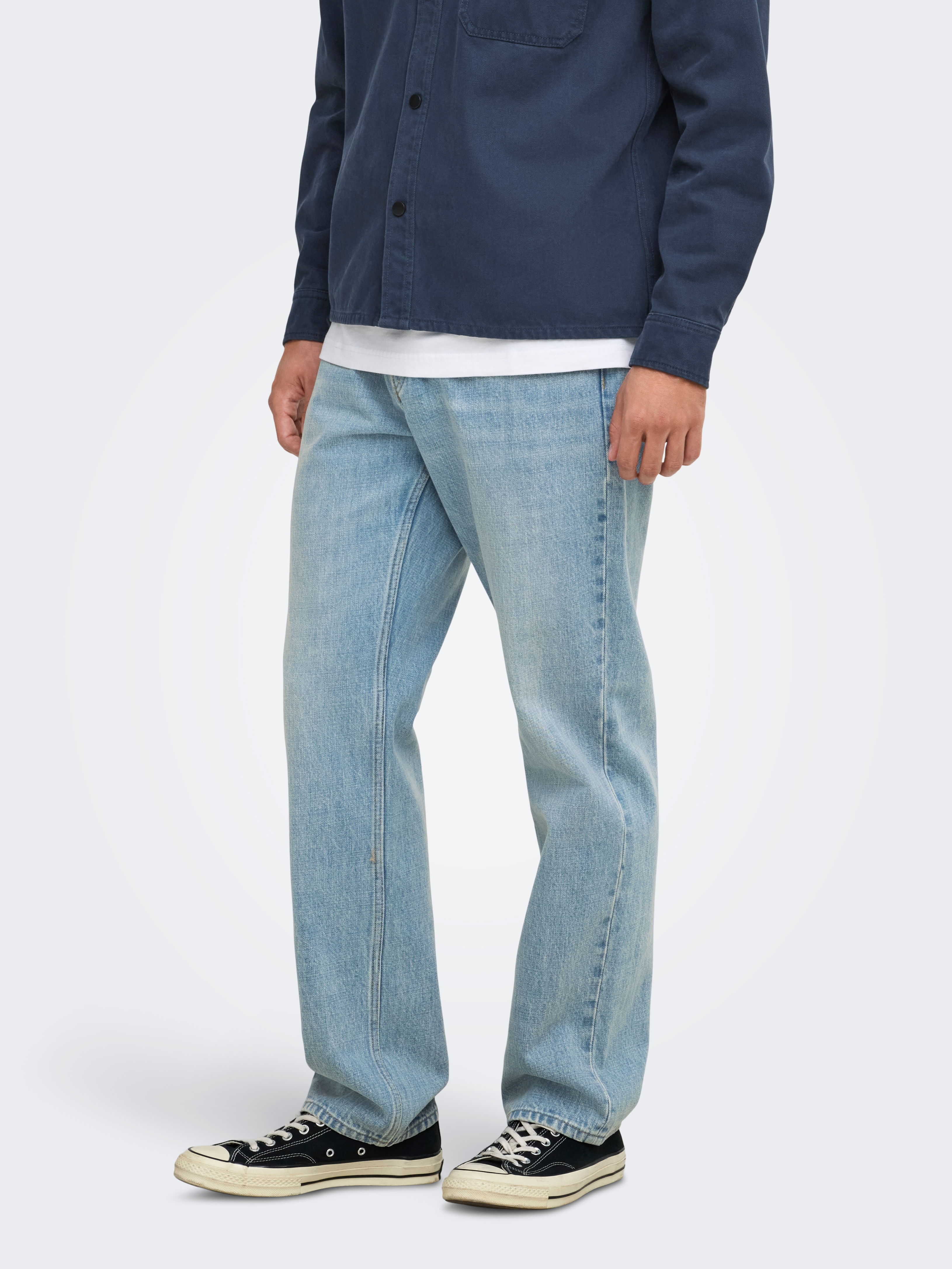 ONLY & SONS Straight-Jeans "ONSEDGE STRAIGHT DNM" Baumwolle, straight fit