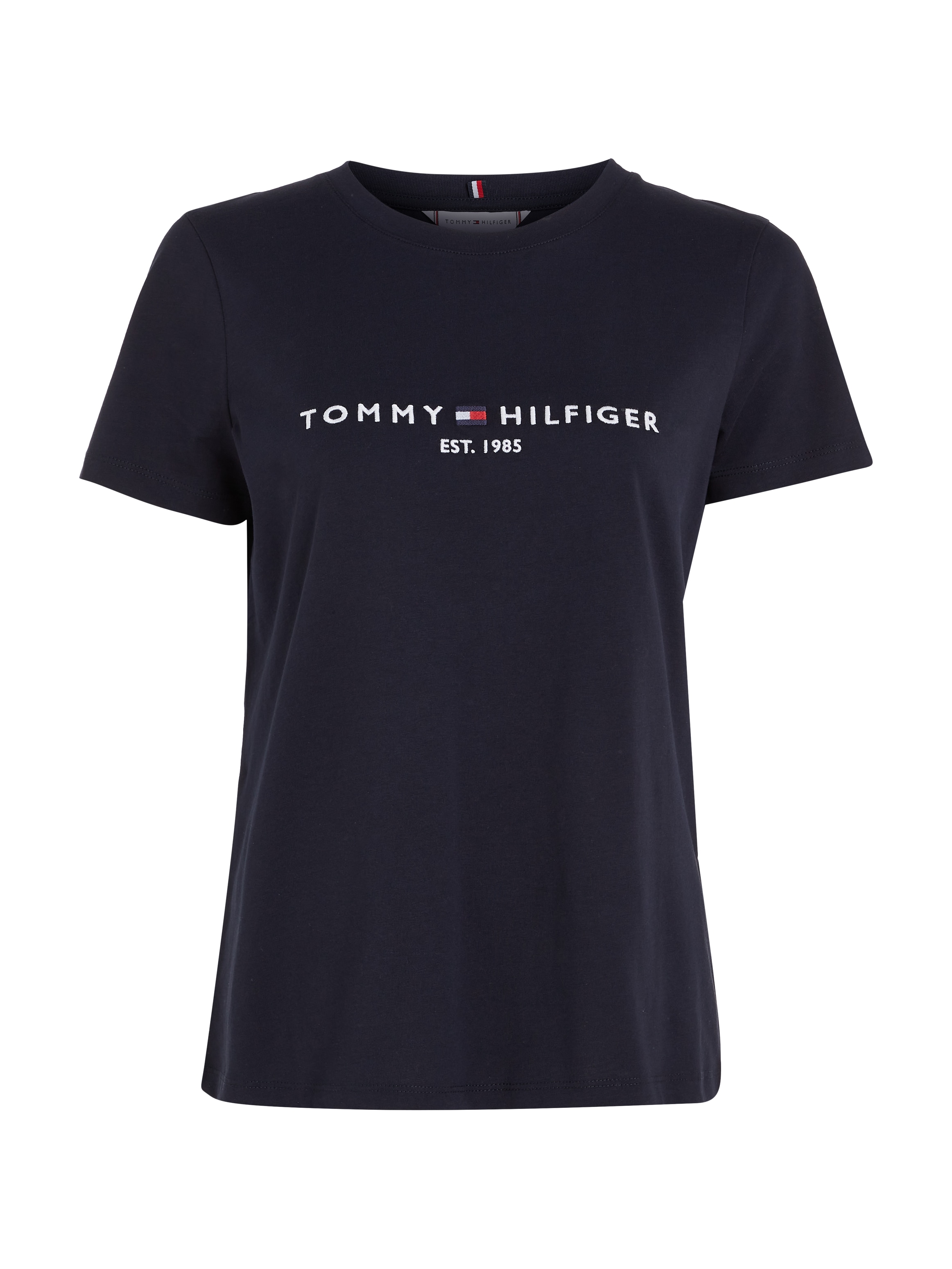 Tommy Hilfiger Rundhalsshirt »HERITAGE HILFIGER C-NK REG TEE«, mit gesticktem Tommy Hilfiger Linear Logo-Schriftzug