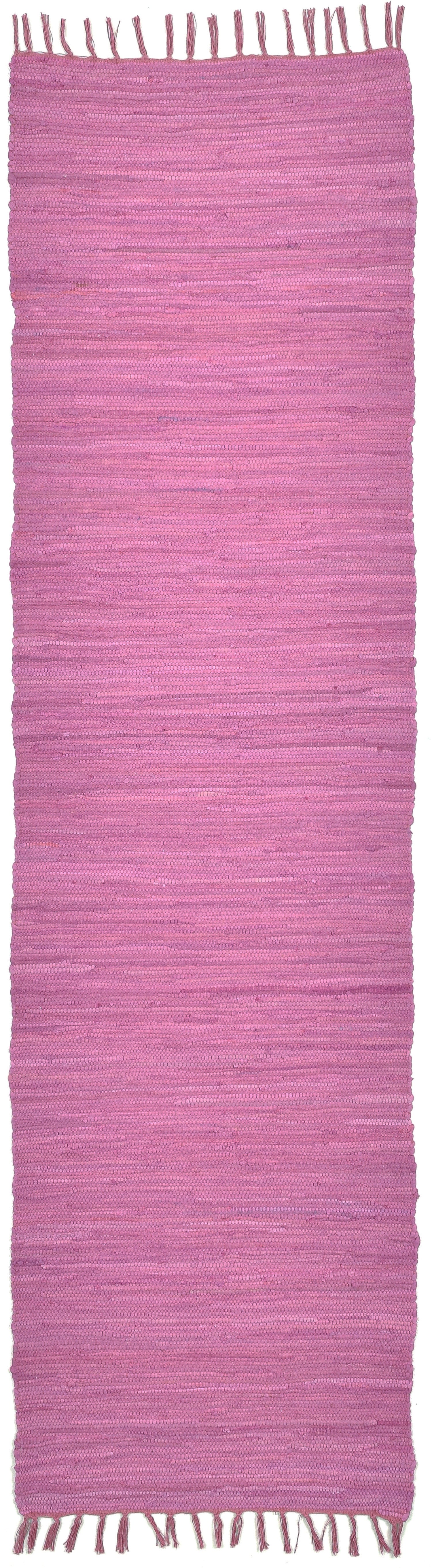 THEKO Teppich "Happy Cotton Fleckerl, handgewebt" rechteckig 5 mm Höhe Flachgewebe, reine Baumwolle, meliert, mit Fransen, auch als Läufer