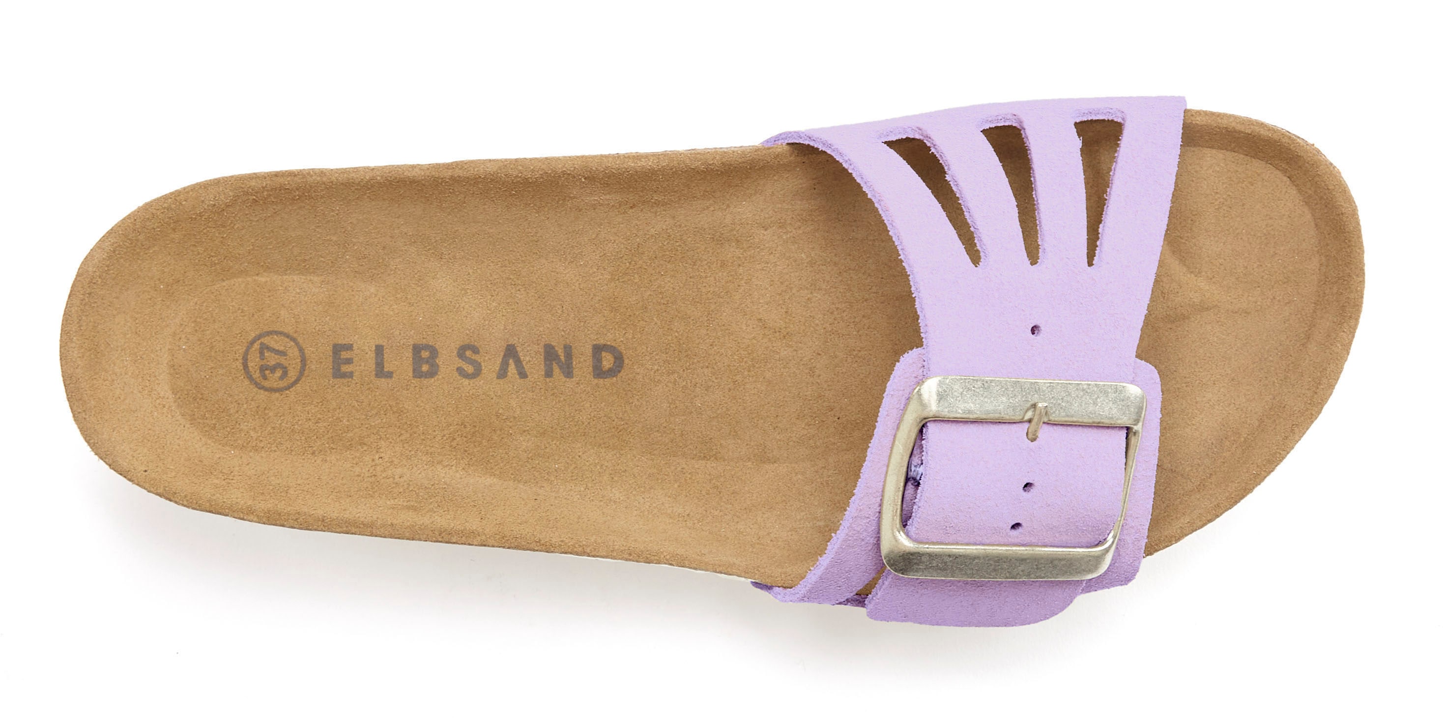 Thumbnail - Elbsand Pantolette "Sandale" Mule, offener Schuh aus Leder mit weichem Komfortkorkfußbett